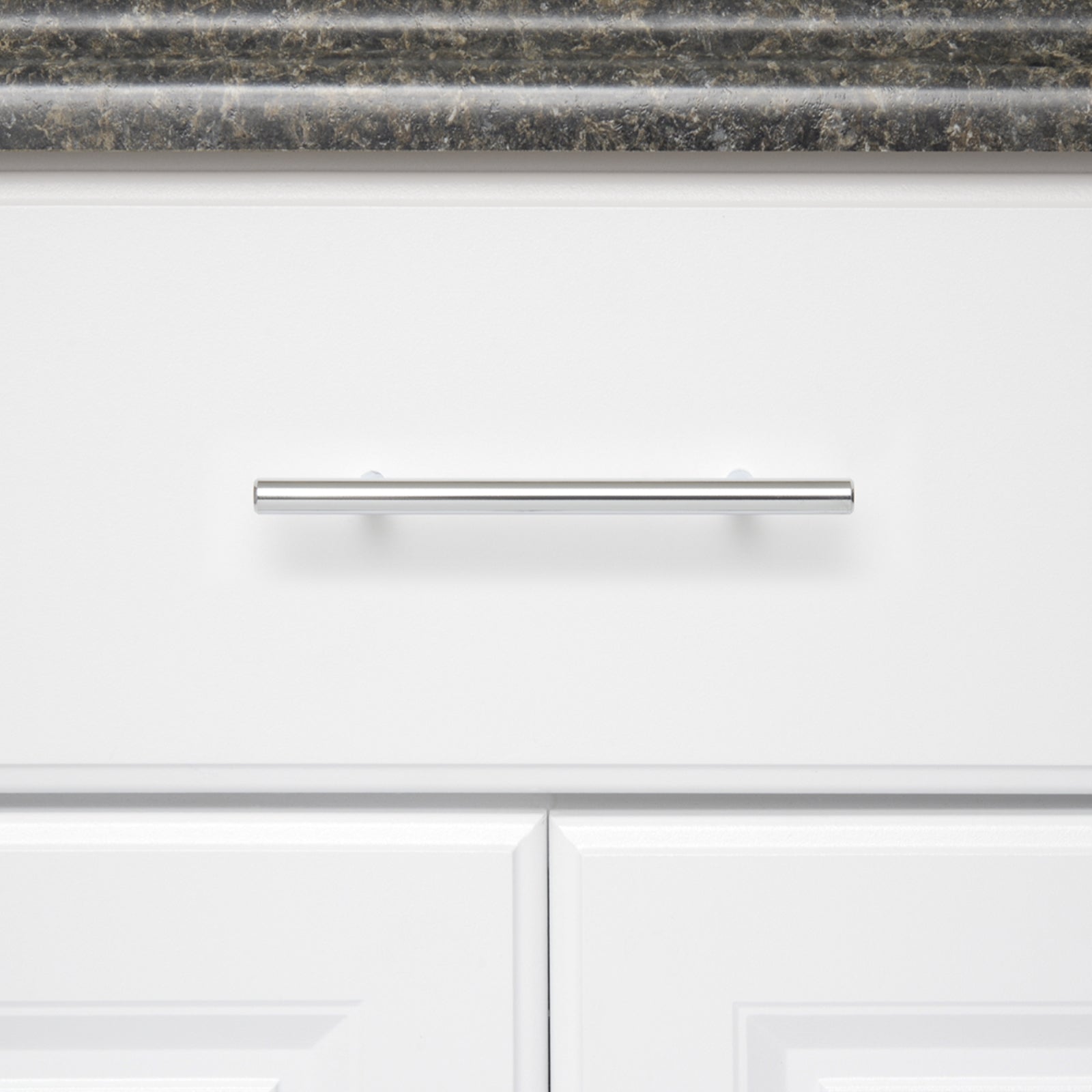 South Main Hardware Euro Bar Cabinet Handle (3/8" Diameter), 6.38" Length (4" Hole Center), 10-Pack