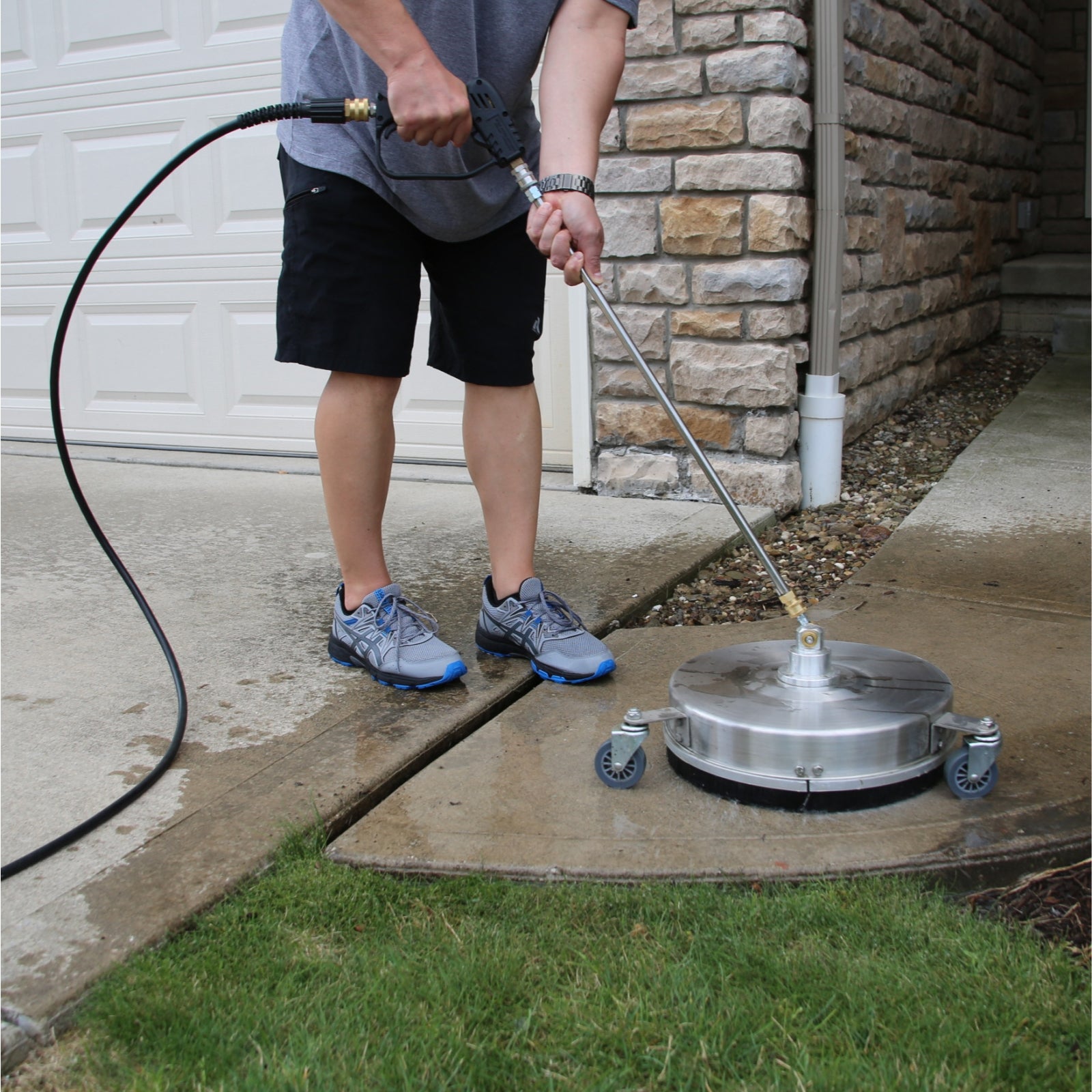 Clean Strike Professional 1/4in x 30ft High Flex Hose, Pressure Washer Flex Hose with Threaded Connectors for Easy Attachment and Removal, 3200 PSI Rated