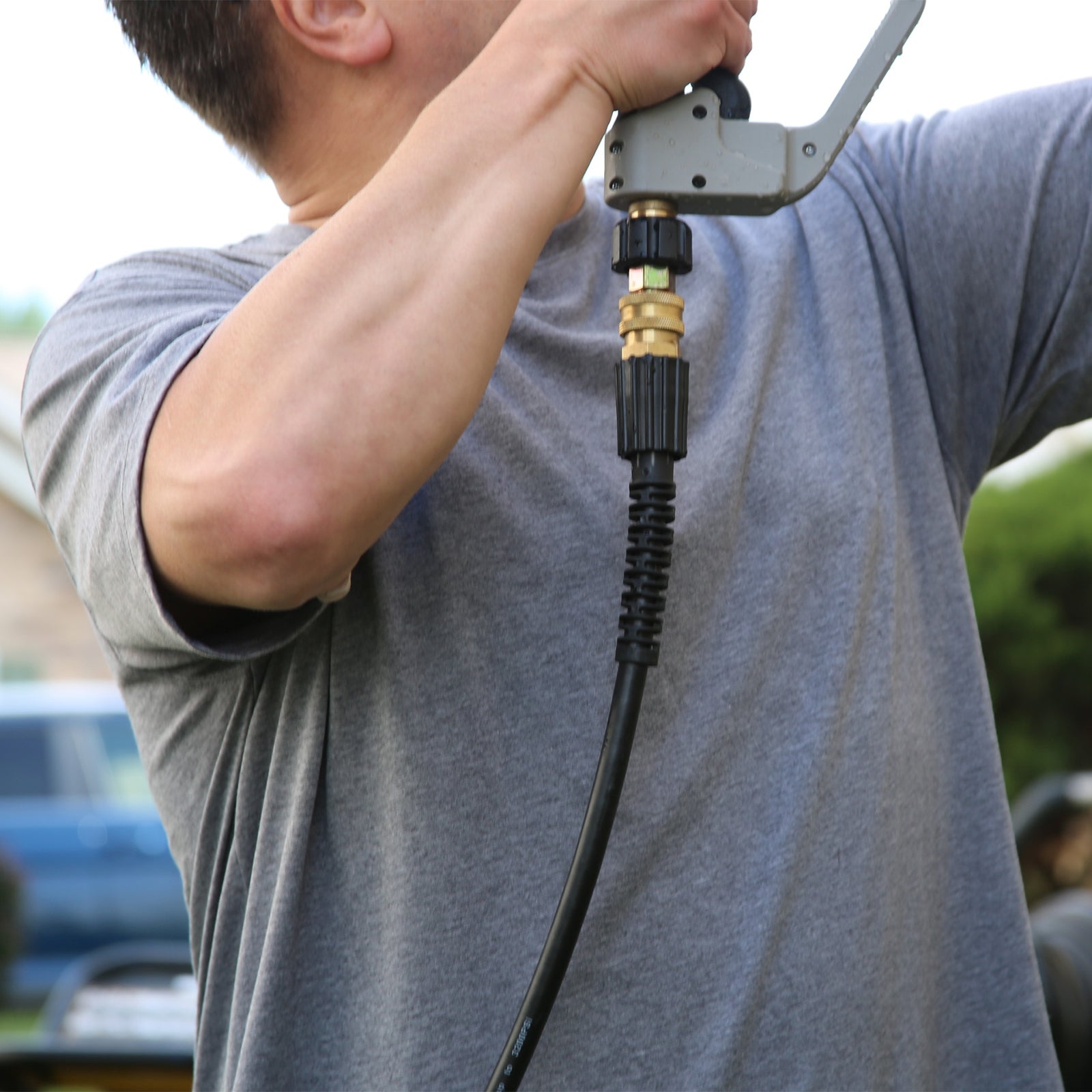 Clean Strike Professional 1/4in x 30ft High Flex Hose, Pressure Washer Flex Hose with Threaded Connectors for Easy Attachment and Removal, 3200 PSI Rated