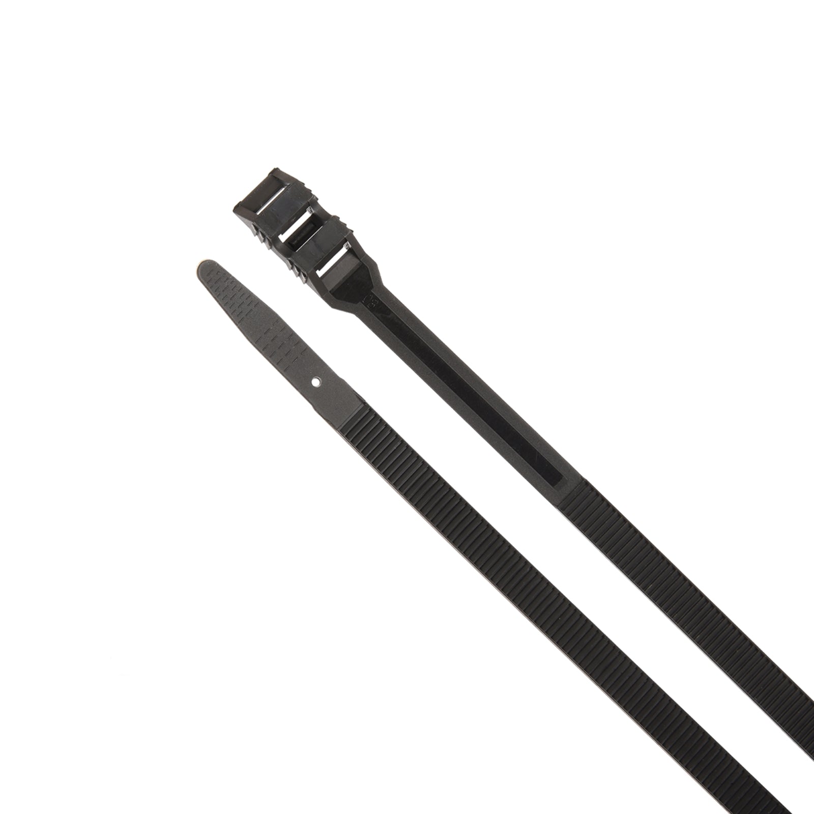 11-inch UV Resistant Black Low Profile Cable Tie, 120-lb Tensile Strength, 100-Pack