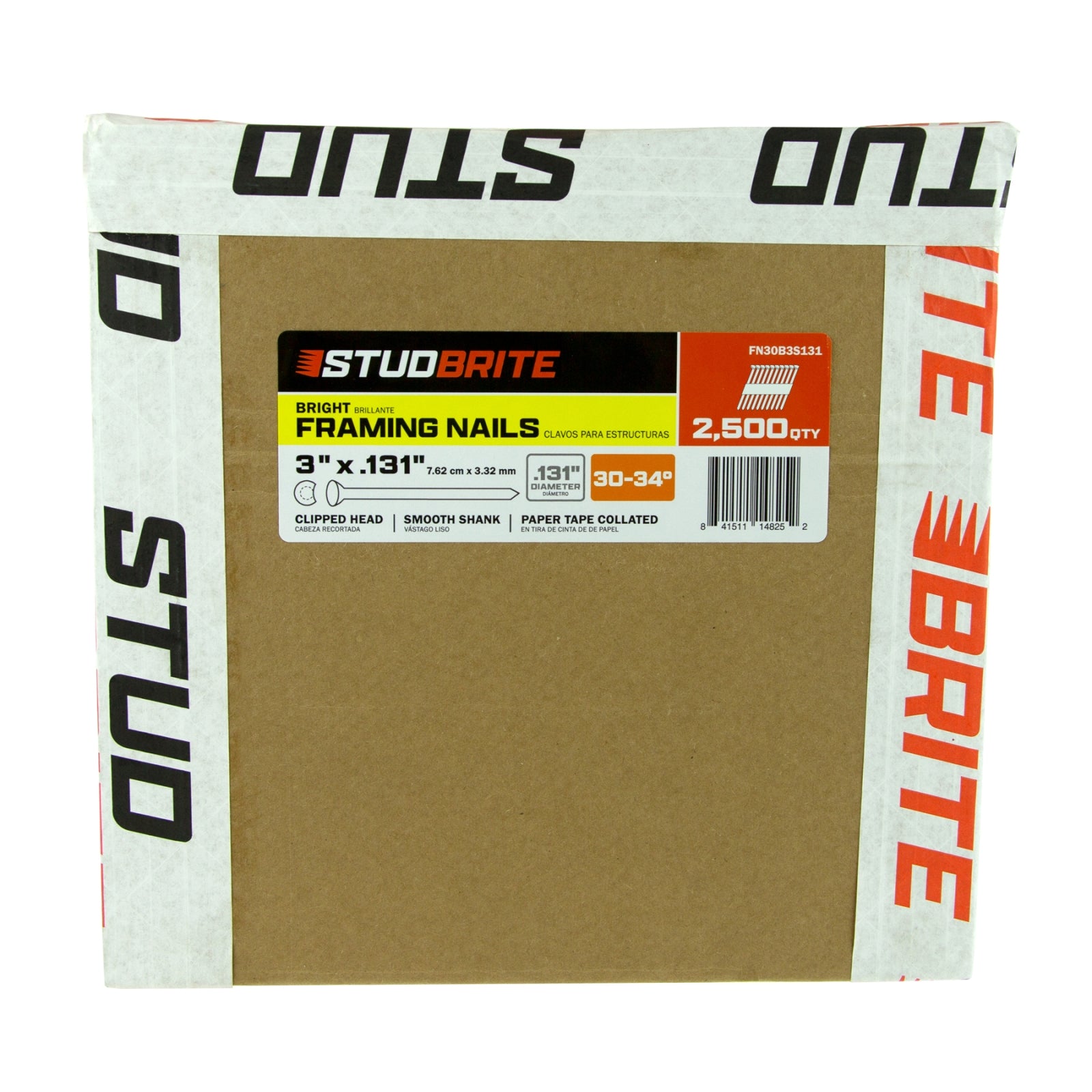 激安ショップ 食品 StudBrite 3 Bright 30-34-Degree Gauge Inch 0.131 x Inch バッグ