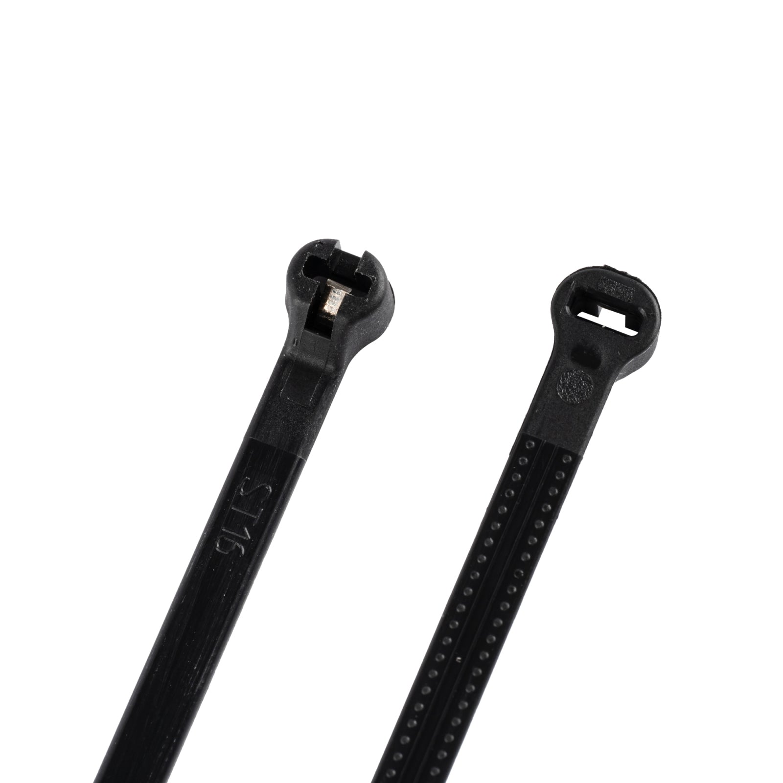 5.5-inch UV Resistant Black Steel Tooth Cable Ties, 40-lb Tensile Strength, UL 21 Listed 100-Pack