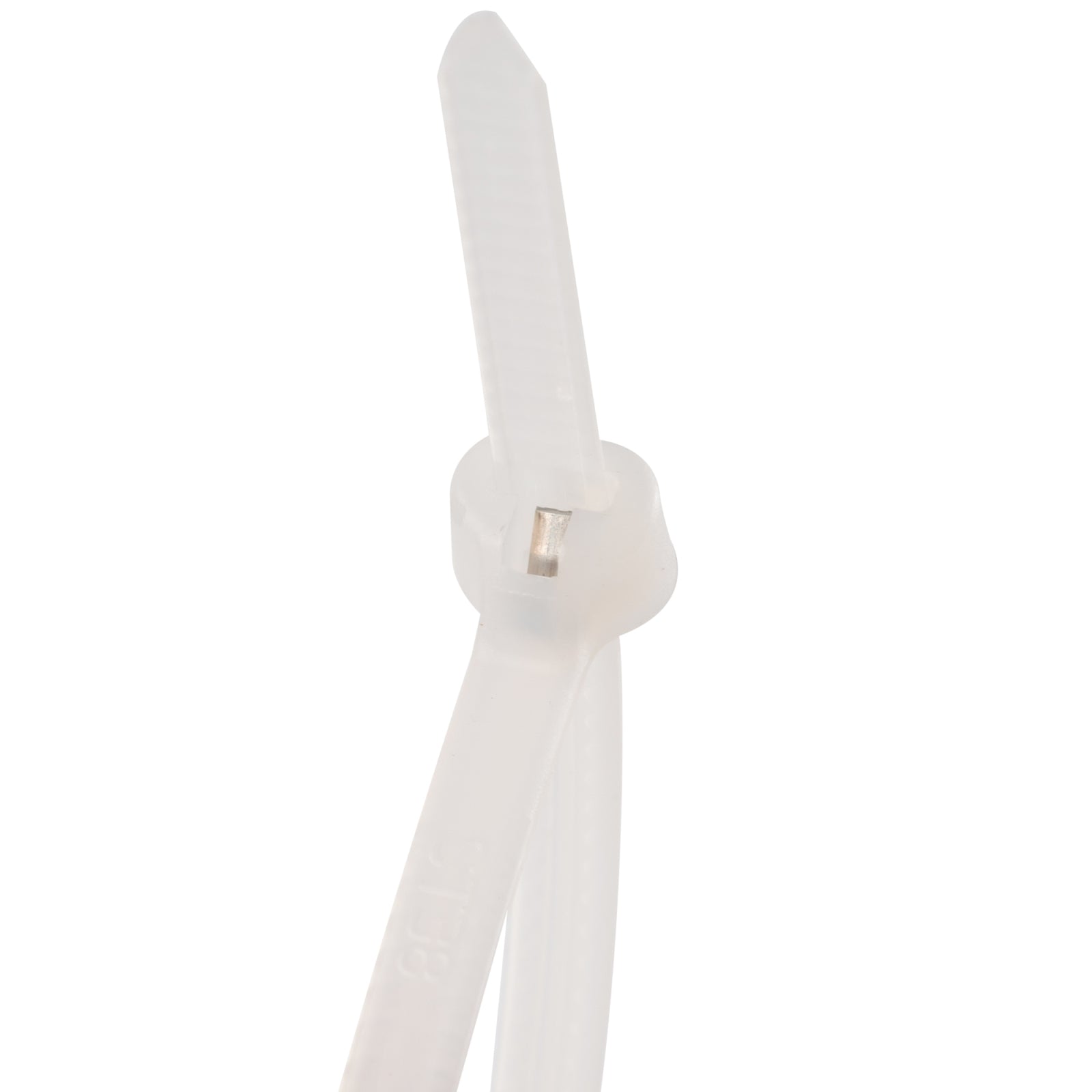 4-inch Natural Steel Tooth Cable Ties, 18-lb Tensile Strength, UL 21 Listed, 100-Pack