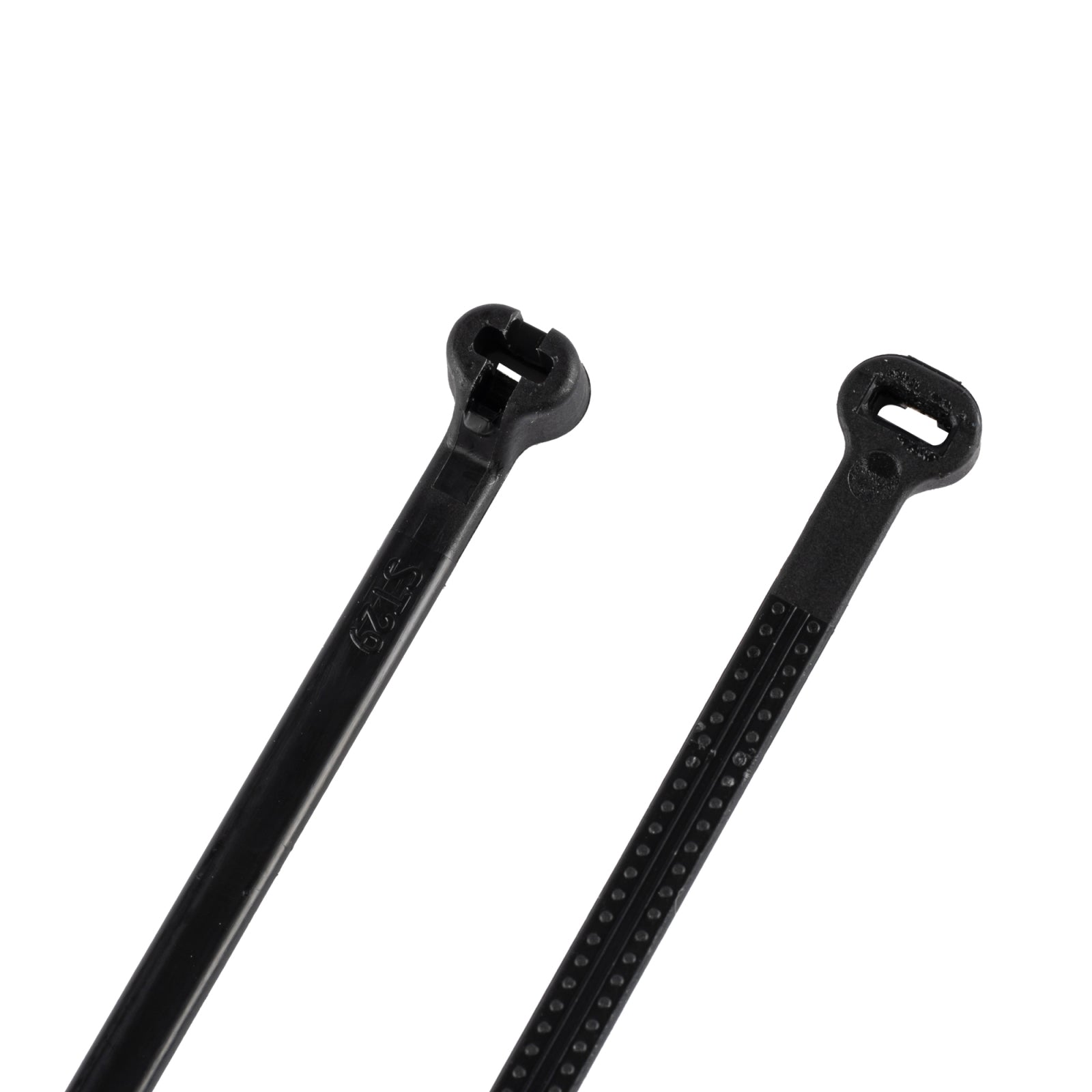 7.9-inch UV Resistant Black Steel Tooth Cable Ties, 18-lb Tensile Strength, UL 21 Listed, 100-Pack