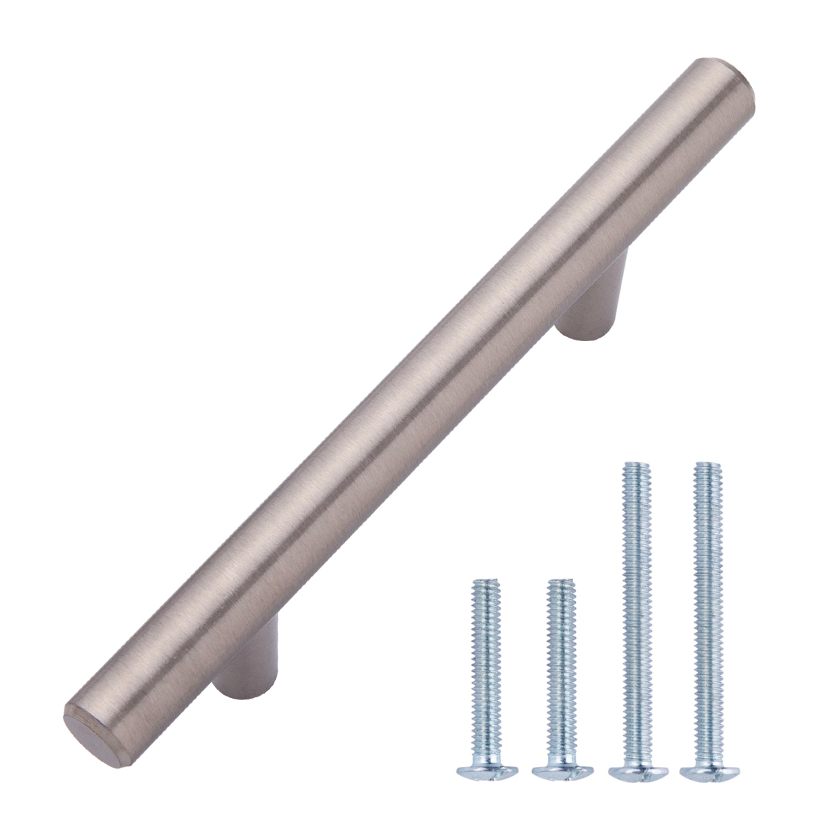 South Main Hardware Euro Bar Cabinet Handle (1/2" Diameter), 5-3/8" Length (3" Hole Center)