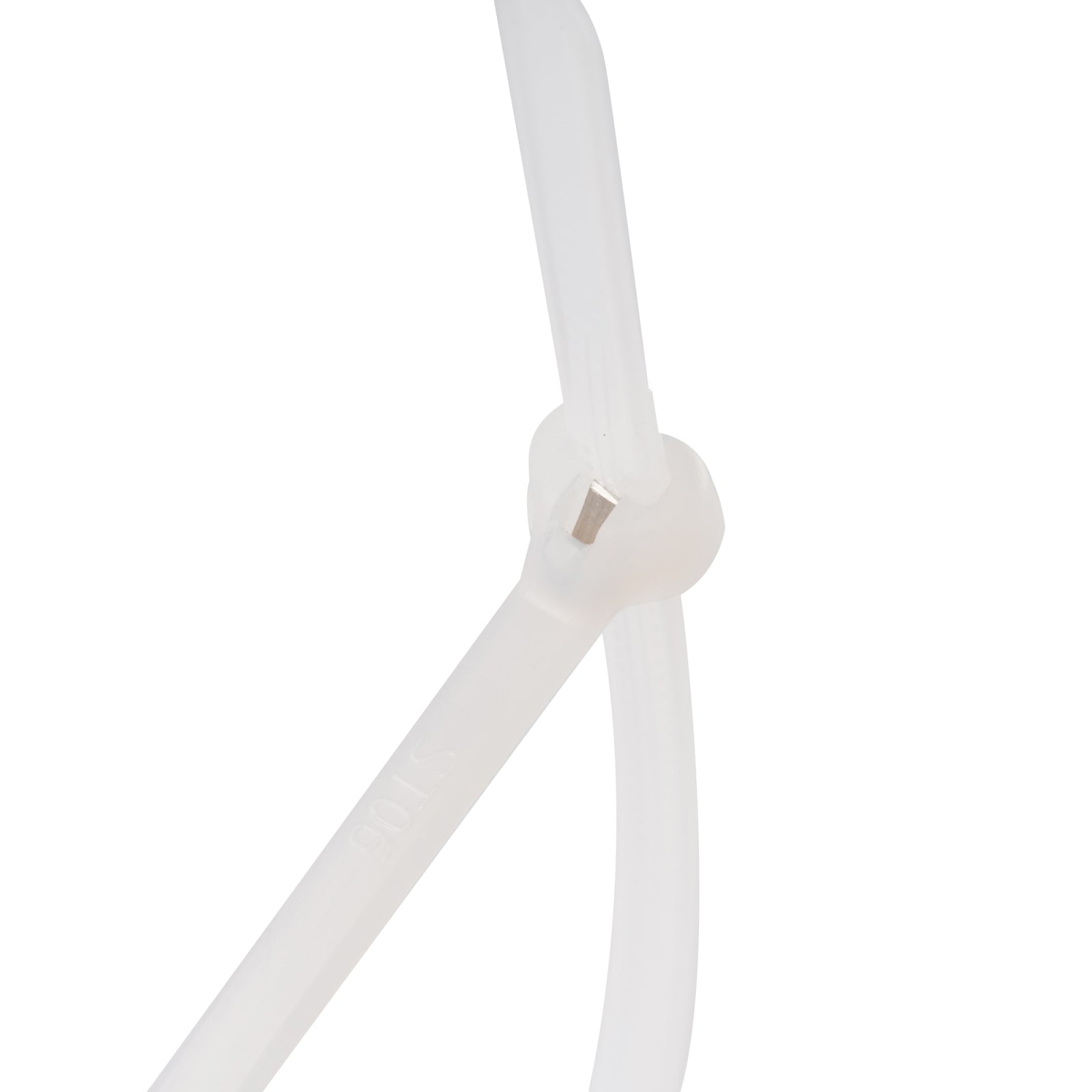 7.9-inch Natural Steel Tooth Cable Ties, 18-lb Tensile Strength, UL 21 Listed, 100-Pack