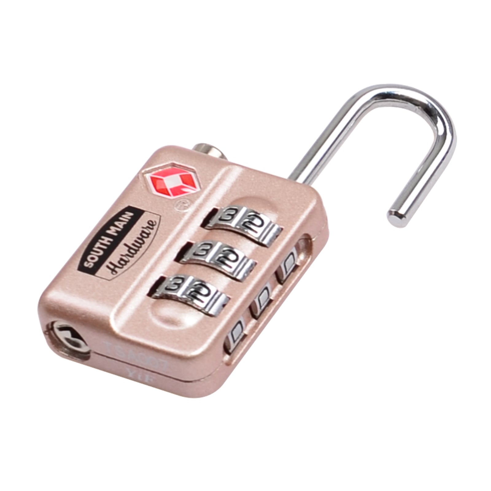 South Main Hardware TSA-Accepted Resettable Luggage Lock, Nickel