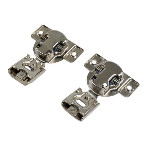 South Main Hardware 1/2 in. 108-Degree Nickel Plated Compact Overlay 35mm Face Frame Cabinet Hinge (5 Pairs)