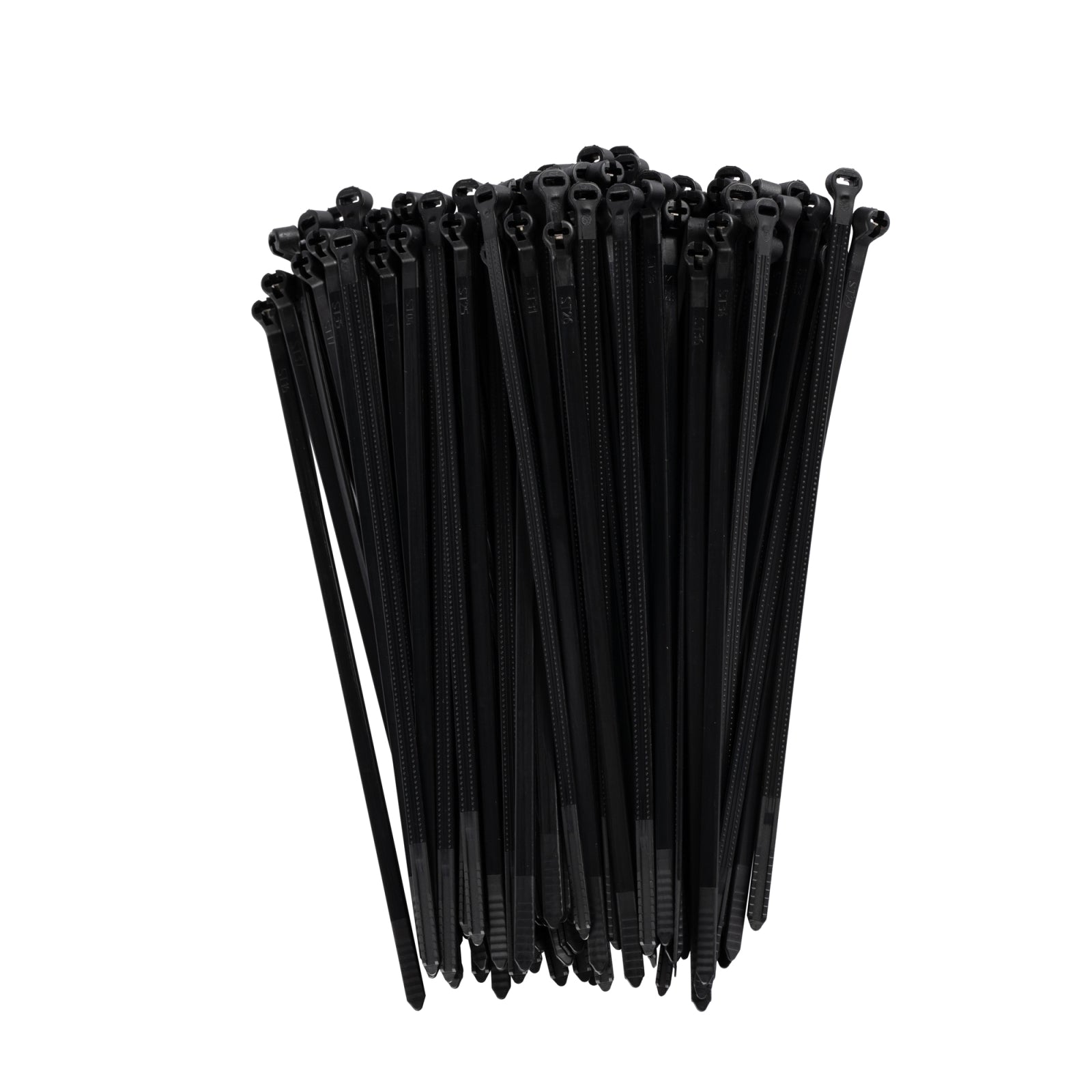 5.5-inch UV Resistant Black Steel Tooth Cable Ties, 40-lb Tensile Strength, UL 21 Listed 100-Pack