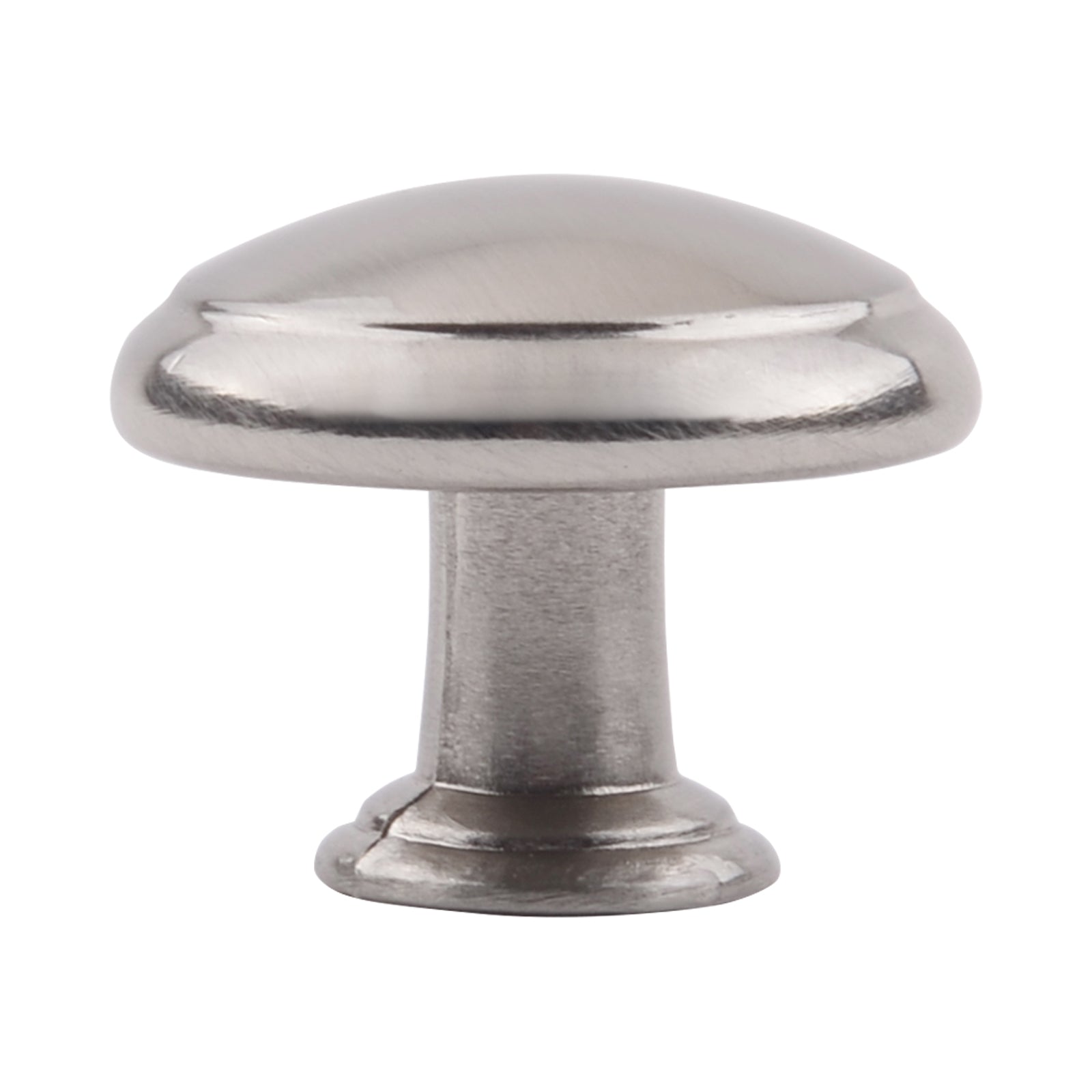 South Main Hardware Traditional Round Cabinet Knob, 1-3/16" Diameter, Satin Nickel