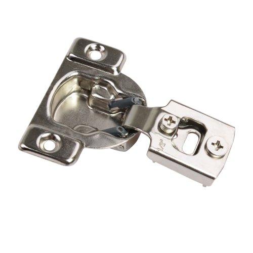 South Main Hardware 1/2 in. 108-Degree Nickel Plated Compact Overlay 35mm Face Frame Cabinet Hinge (5 Pairs)