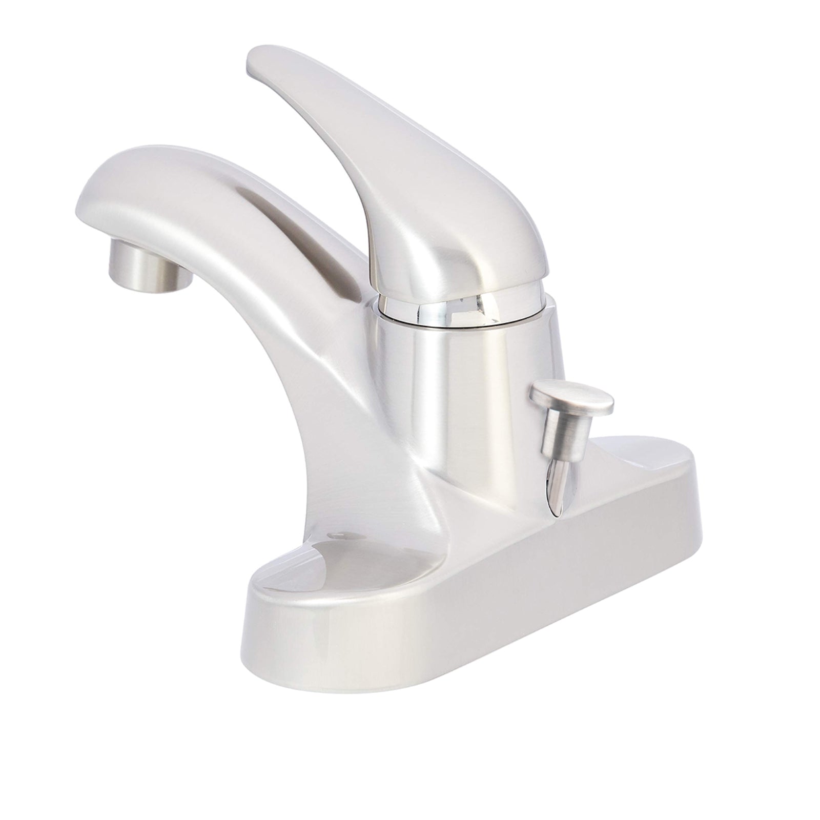 Single-Handle 3-Hole Mount Basin Faucet-4-Inch, Satin Nickel