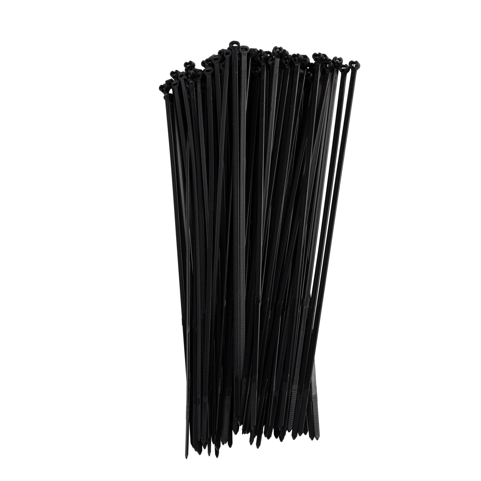 7.9-inch UV Resistant Black Steel Tooth Cable Ties, 18-lb Tensile Strength, UL 21 Listed, 100-Pack