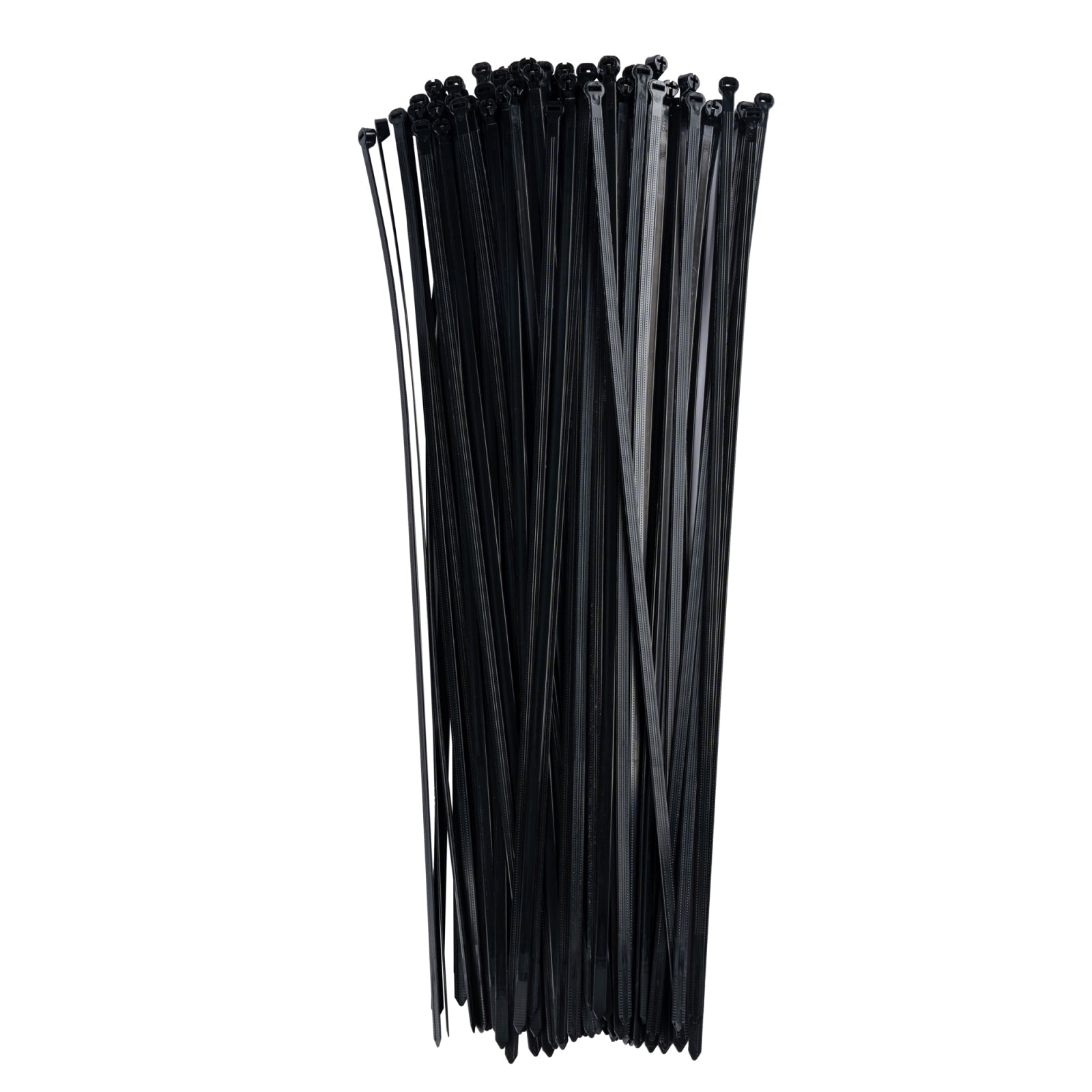 14.6-inch UV Resistant Black Steel Tooth Cable Ties, 50-lb Tensile Strength, UL 21S Listed, 100-Pack