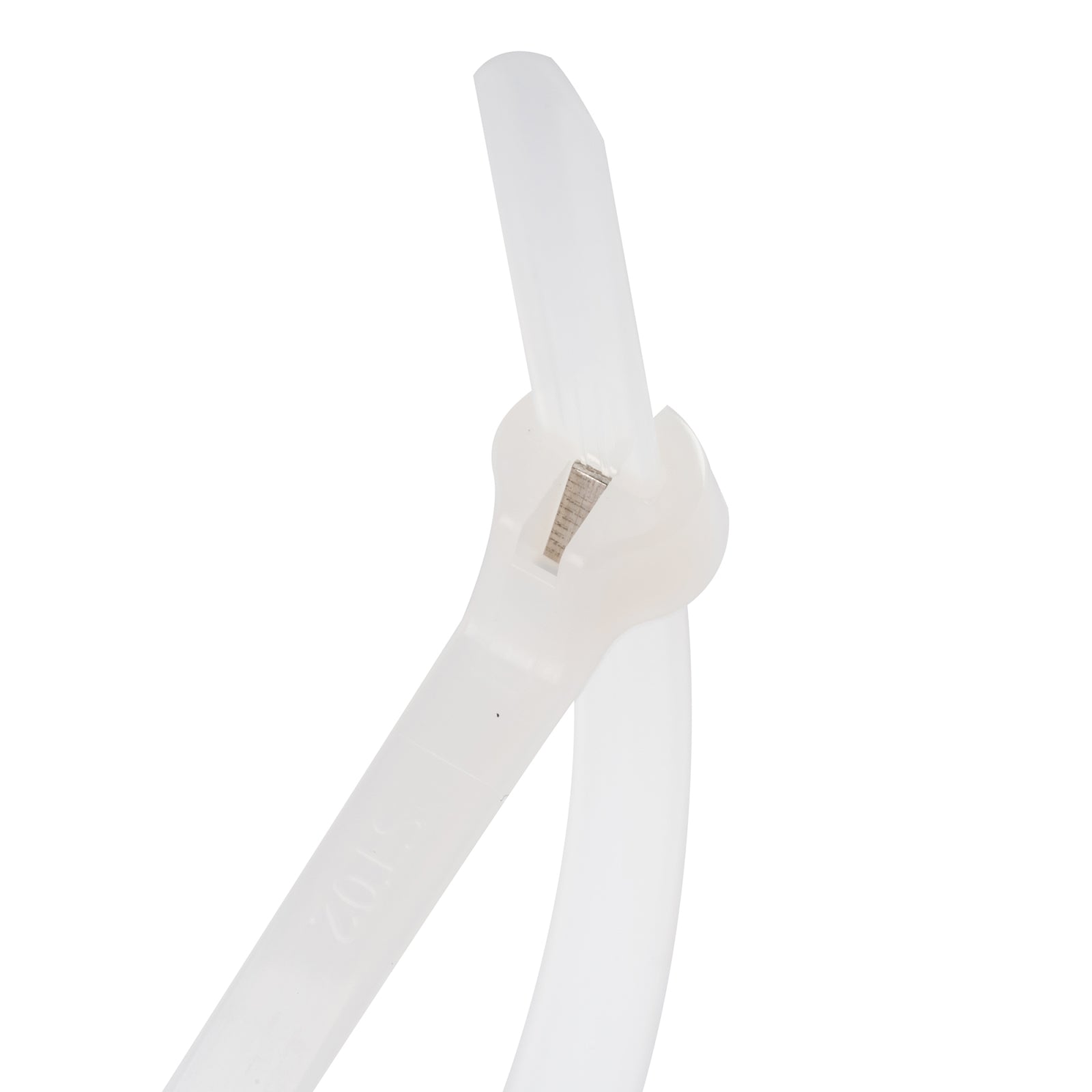 7.9-inch Natural Steel Tooth Cable Ties, 50-lb Tensile Strength, UL 21S Listed, 100-Pack