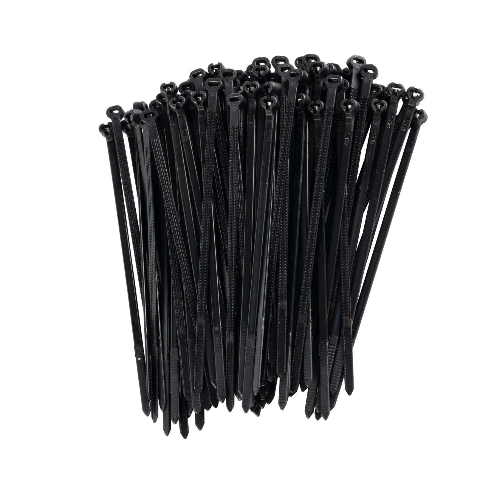 4-inch UV Resistant Black Steel Tooth Cable Ties, 18-lb Tensile Strength, UL 21 Listed, 100-Pack