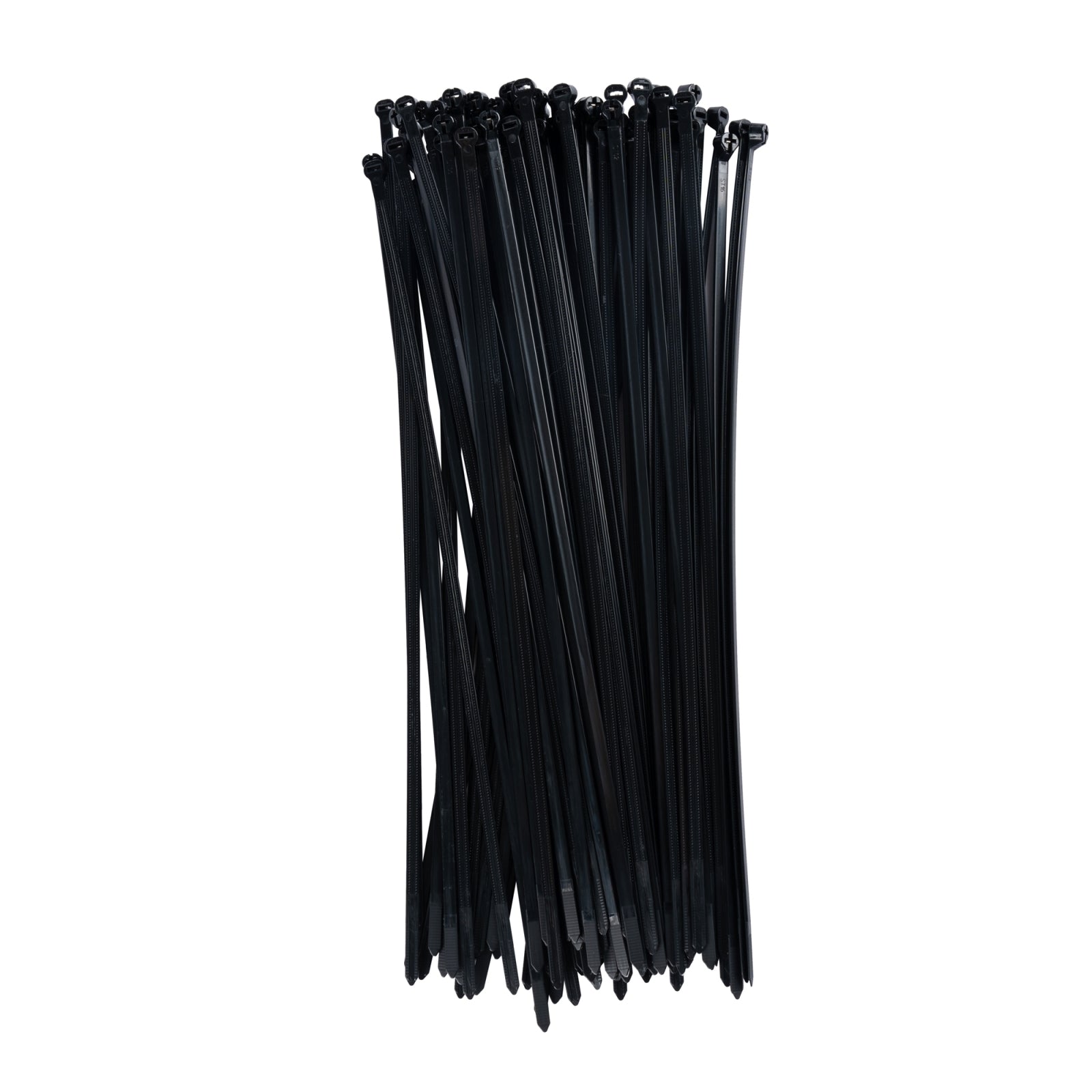 11.8-inch UV Resistant Black Steel Tooth Cable Ties, 50-lb Tensile Strength, UL 21S Listed, 100-Pack