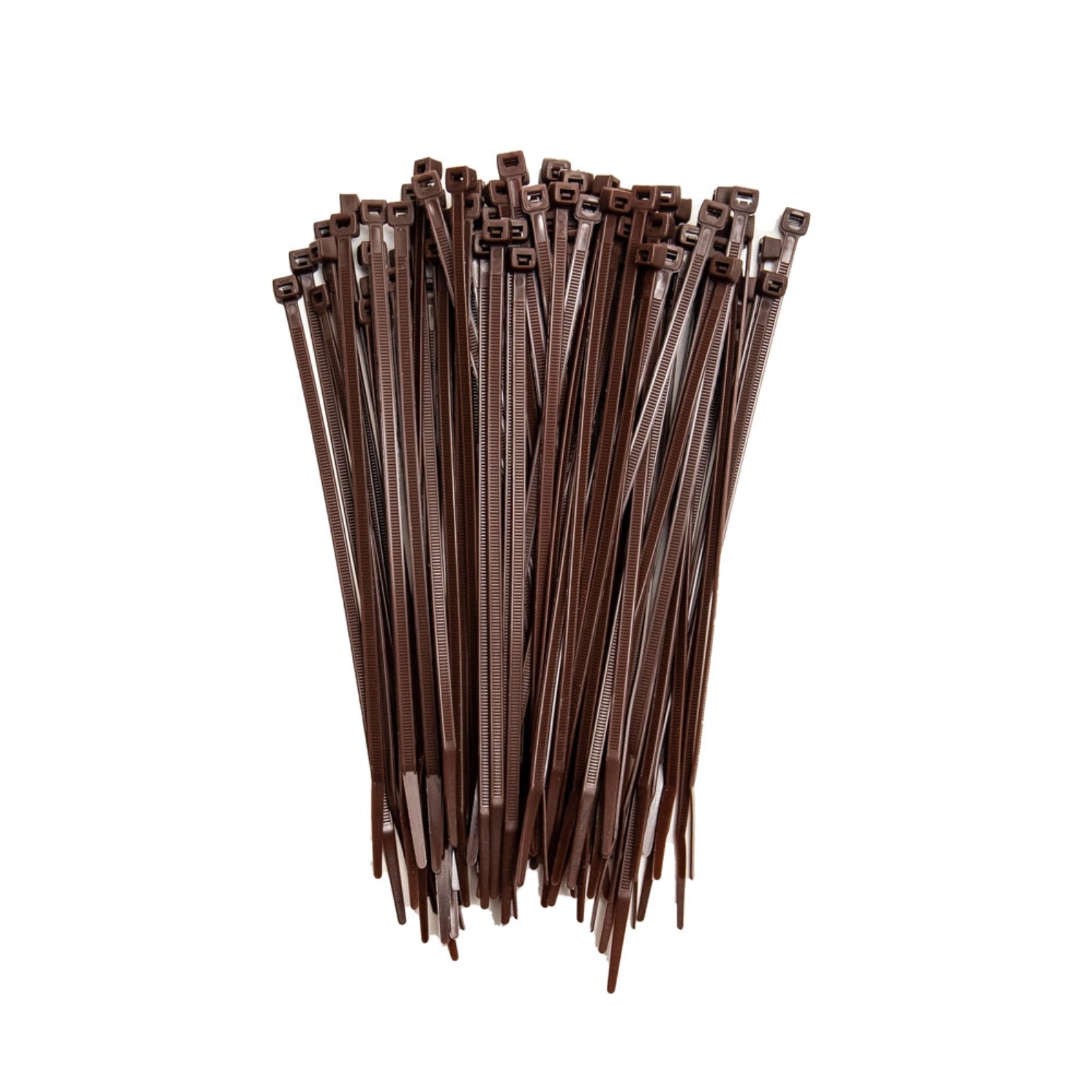 8-inch Dark Brown Multi-Purpose Cable Tie, 75-lb Tensile Strength, UL 21S Listed, 100-Pack