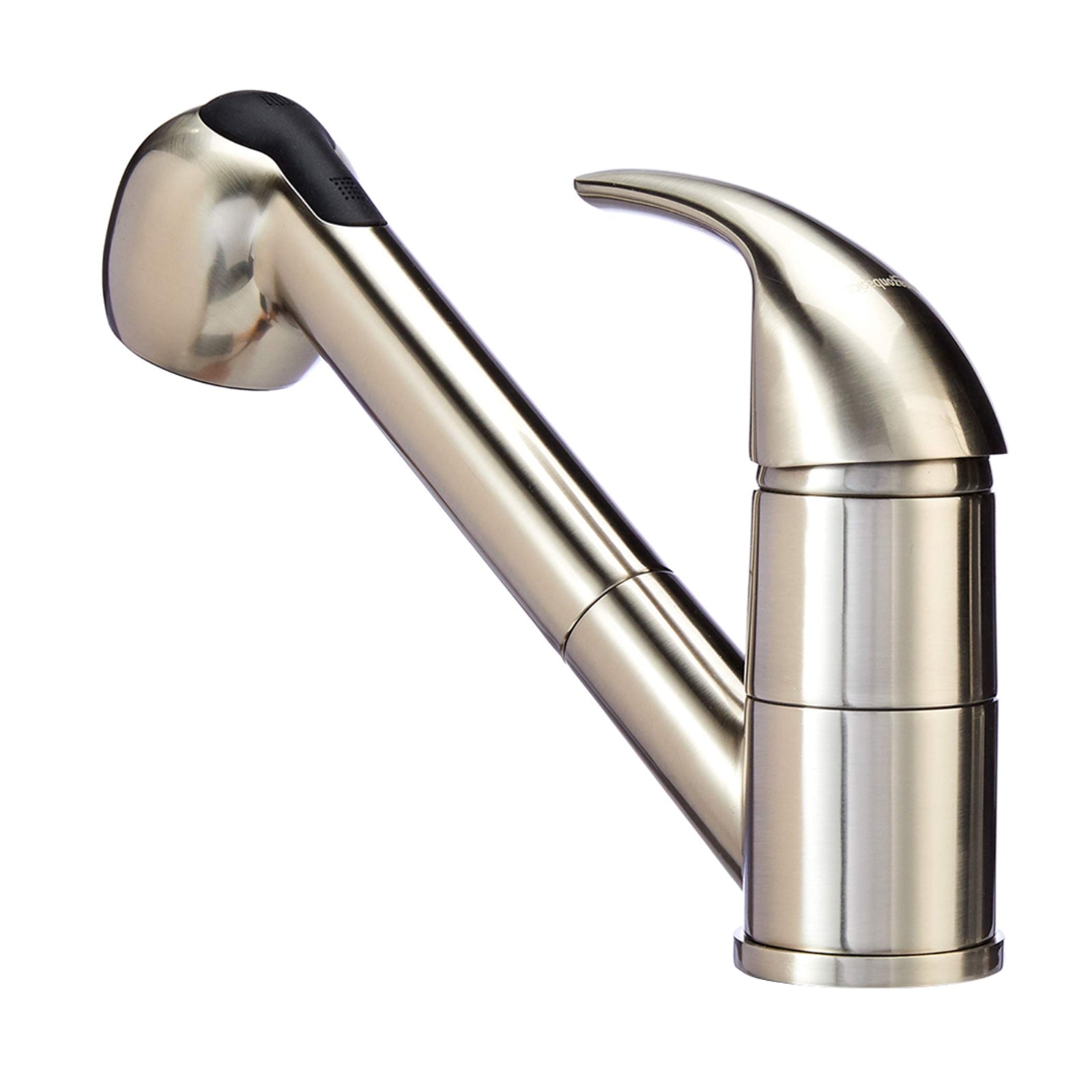 Single-Handle Kitchen Pull Out Sprayer Faucet, Straight, Satin Nickel