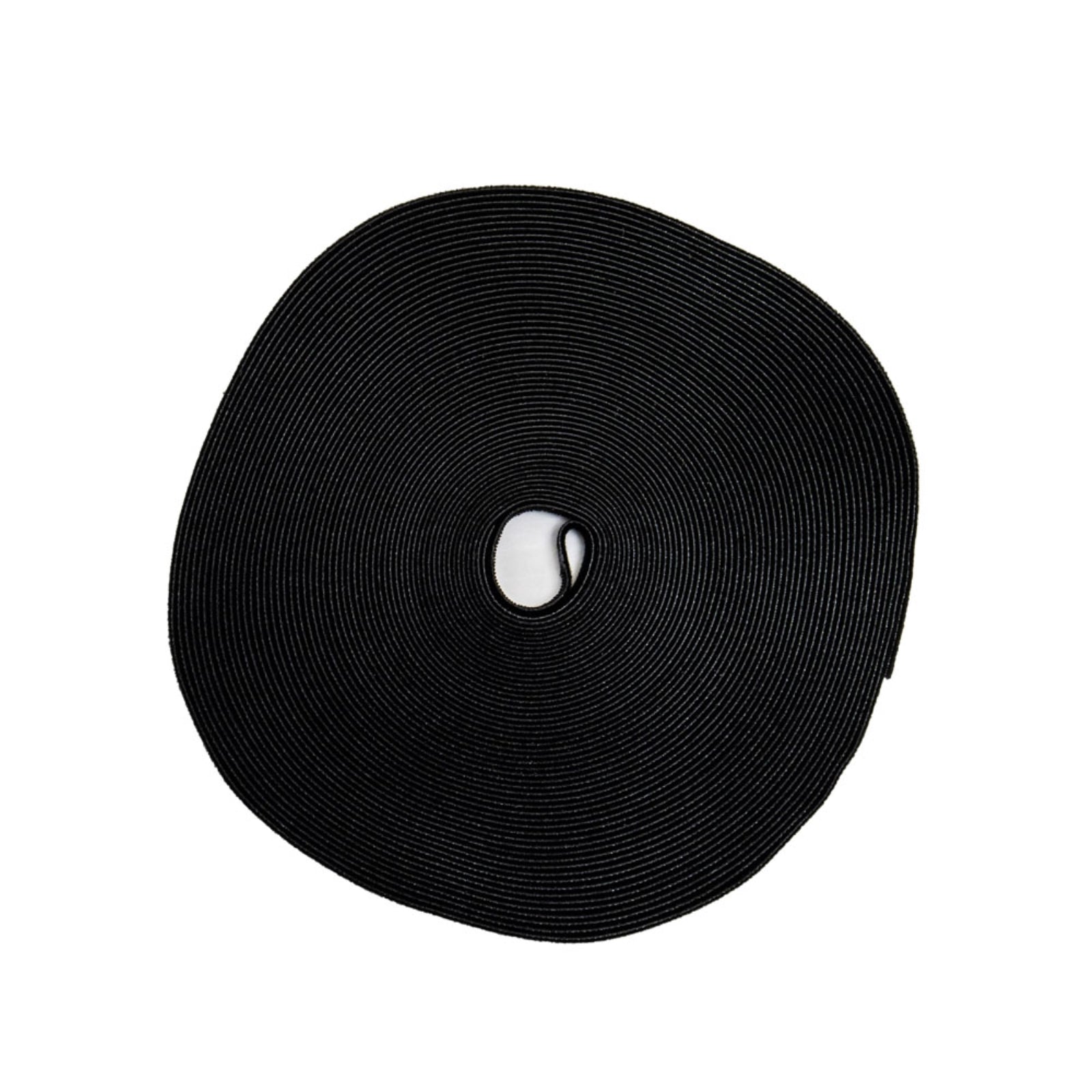 1/2-inch Black Hook and Loop, 5.6-lb Tensile Strength, 25 Yards