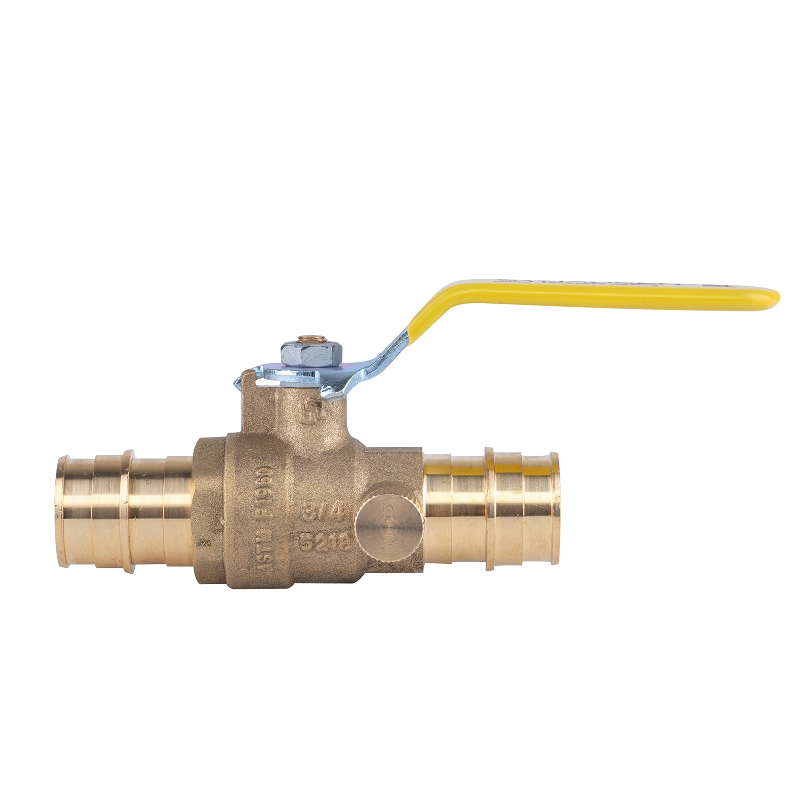 Hausen 3/4-inch PEX Standard Port Brass Ball Valve with Drain; Lead Free Forged Brass; Blowout Resistant Stem; cUPC/ANSI/NSF Certified; For Use in Potable Water, Oil and Gas Distribution Systems, 1-Pack