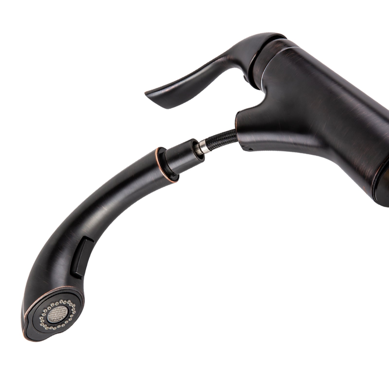 Single-Handle Kitchen Pull Out Sprayer Faucet, Arched, Oil-Rubbed Bronze