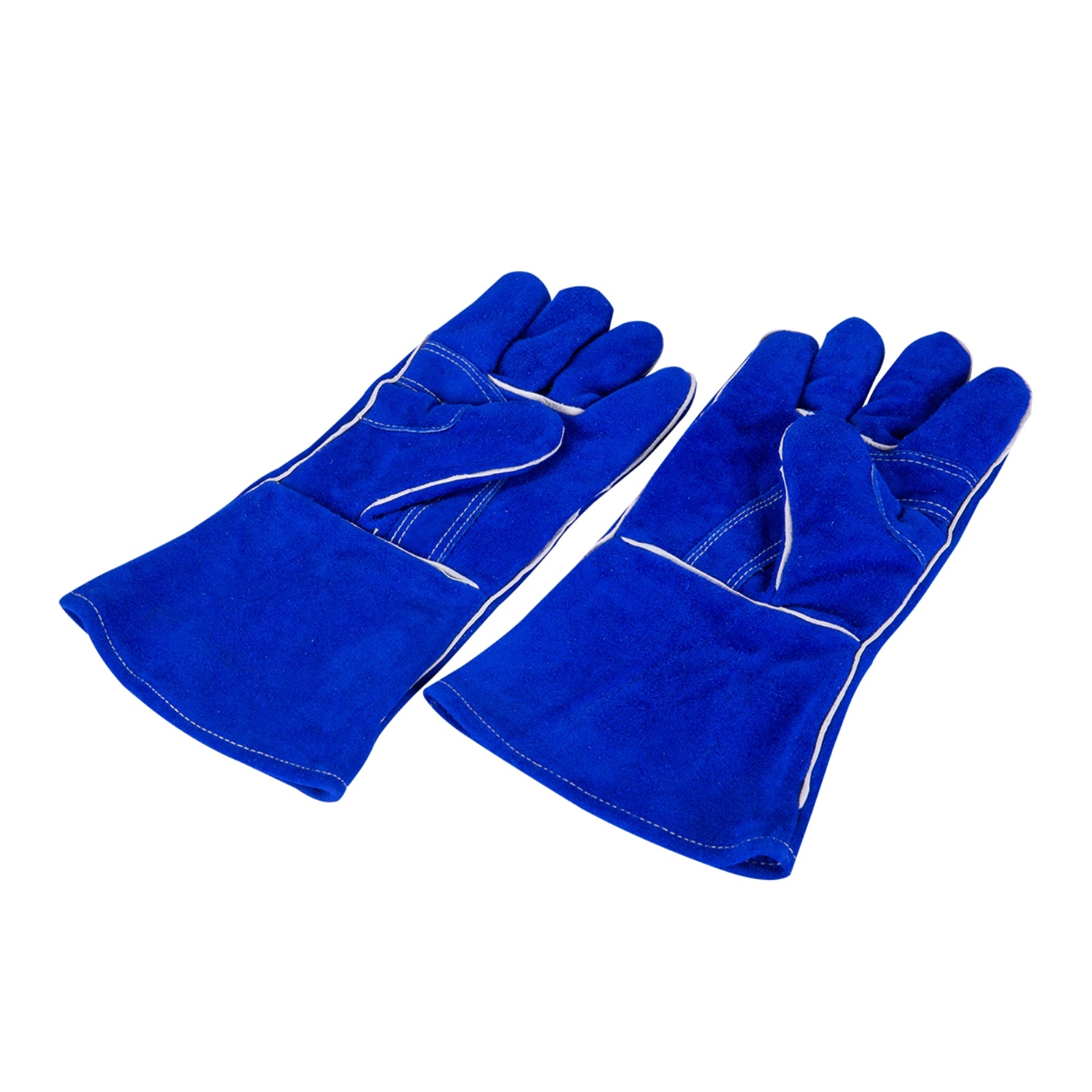 WeldForce Premium Leather-Lined Welding Gloves - Blue