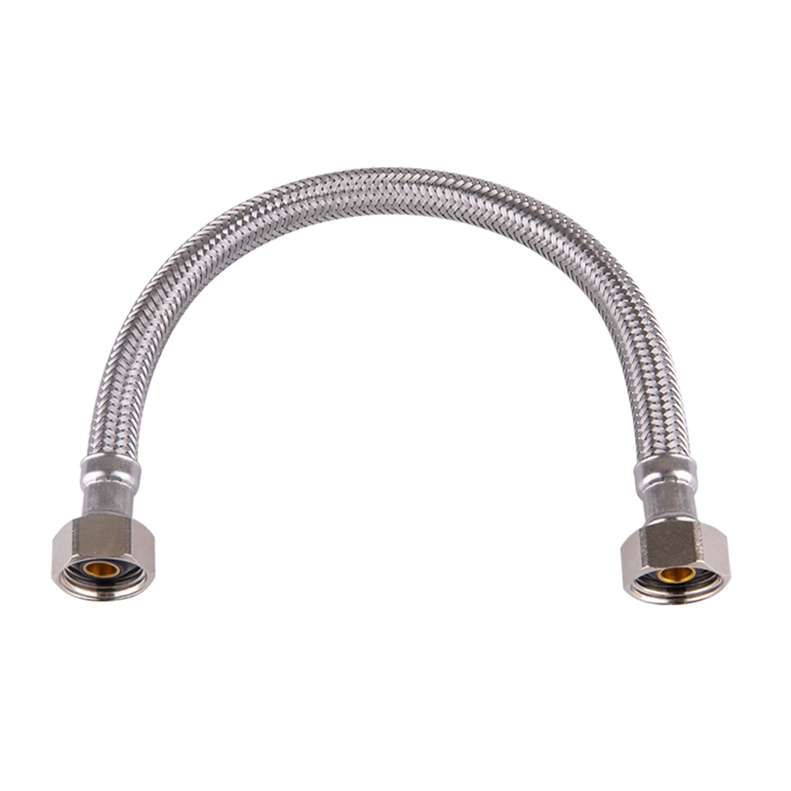 Hausen 1/2-inch FIP (Female Iron Pipe) x 1/2-inch FIP (Female Iron Pipe) x 12-inch Length Stainless Steel Faucet Water Supply Connector; Lead Free; Compatible with Standard Faucets, 6-Pack