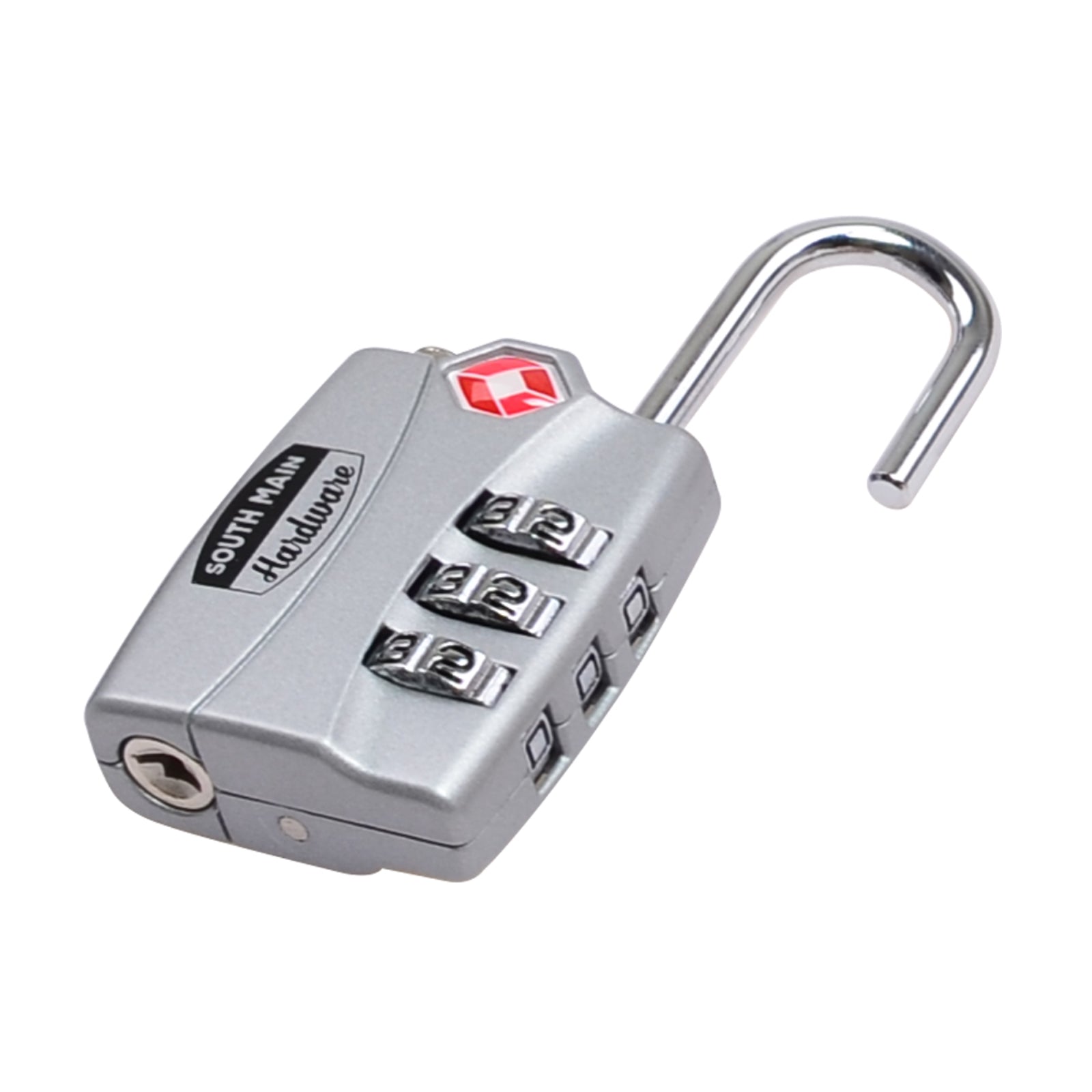 South Main Hardware Instant Search Alert TSA Accepted Combination Luggage Lock (1-Pack), Grey