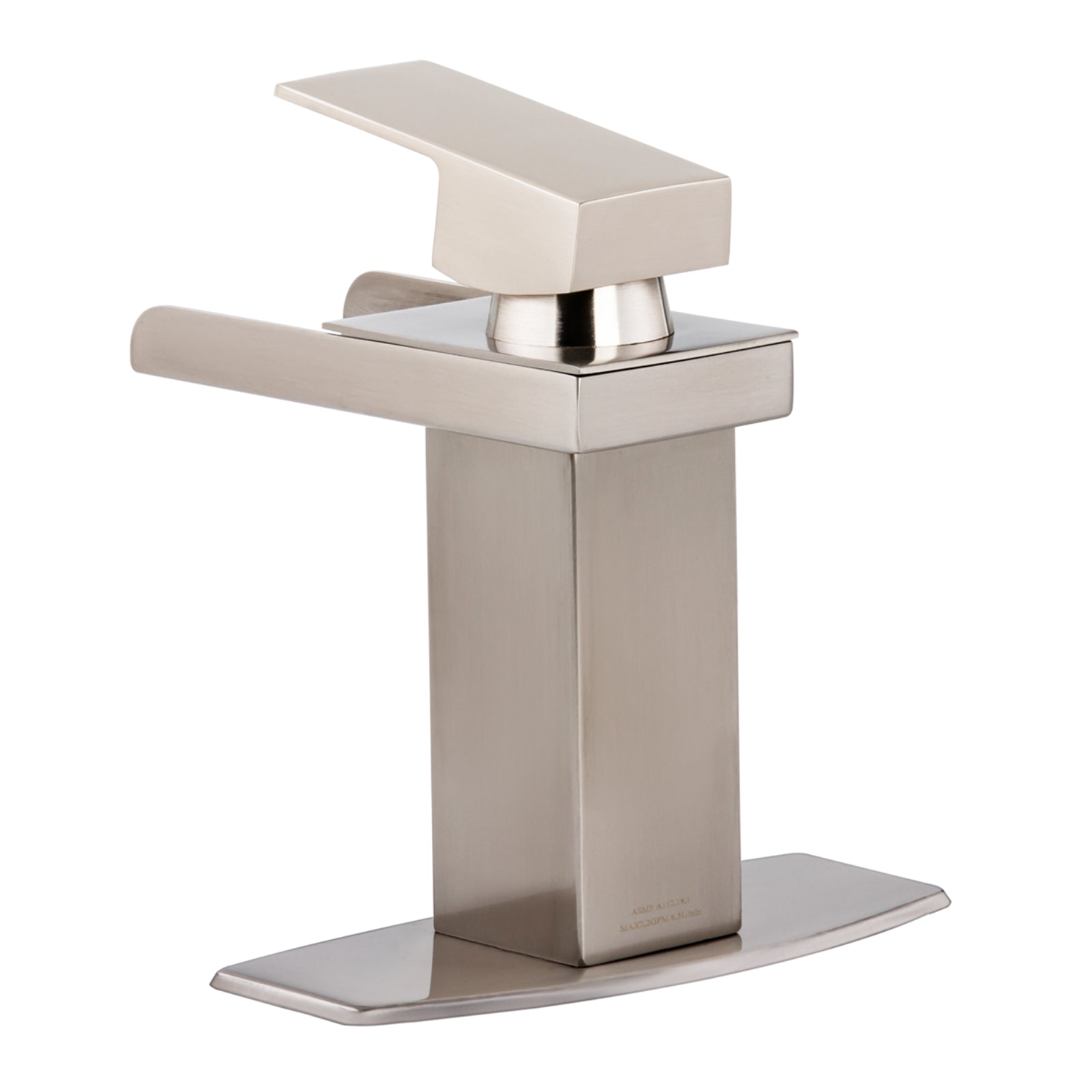 Waterfall Bathroom Faucet, Satin Nickel