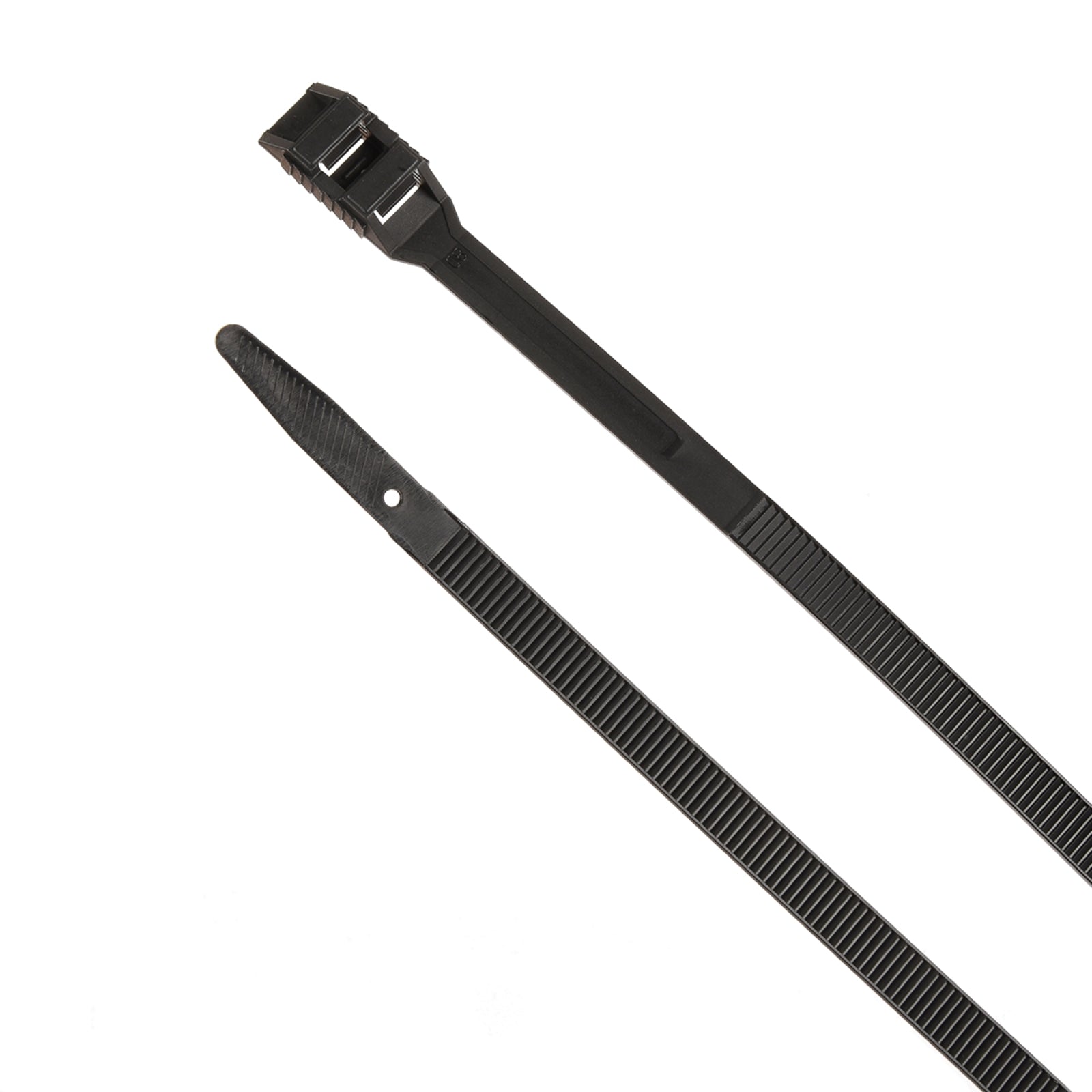 14-inch UV Resistant Black Low Profile Cable Tie, 120-lb Tensile Strength, 100-Pack