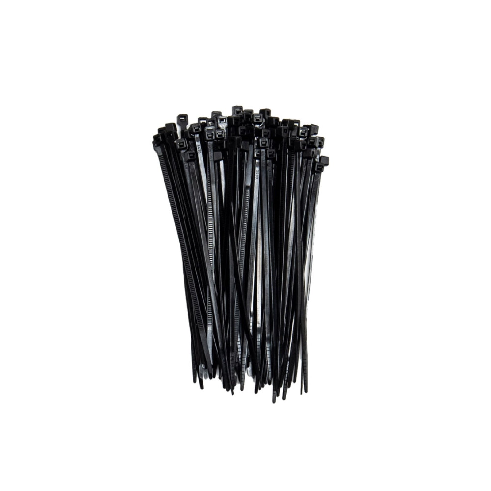 4-inch UV Resistant Black Multi-Purpose Cable Tie, 18-lb Tensile Strength, UL 21 Listed, 100-Pack