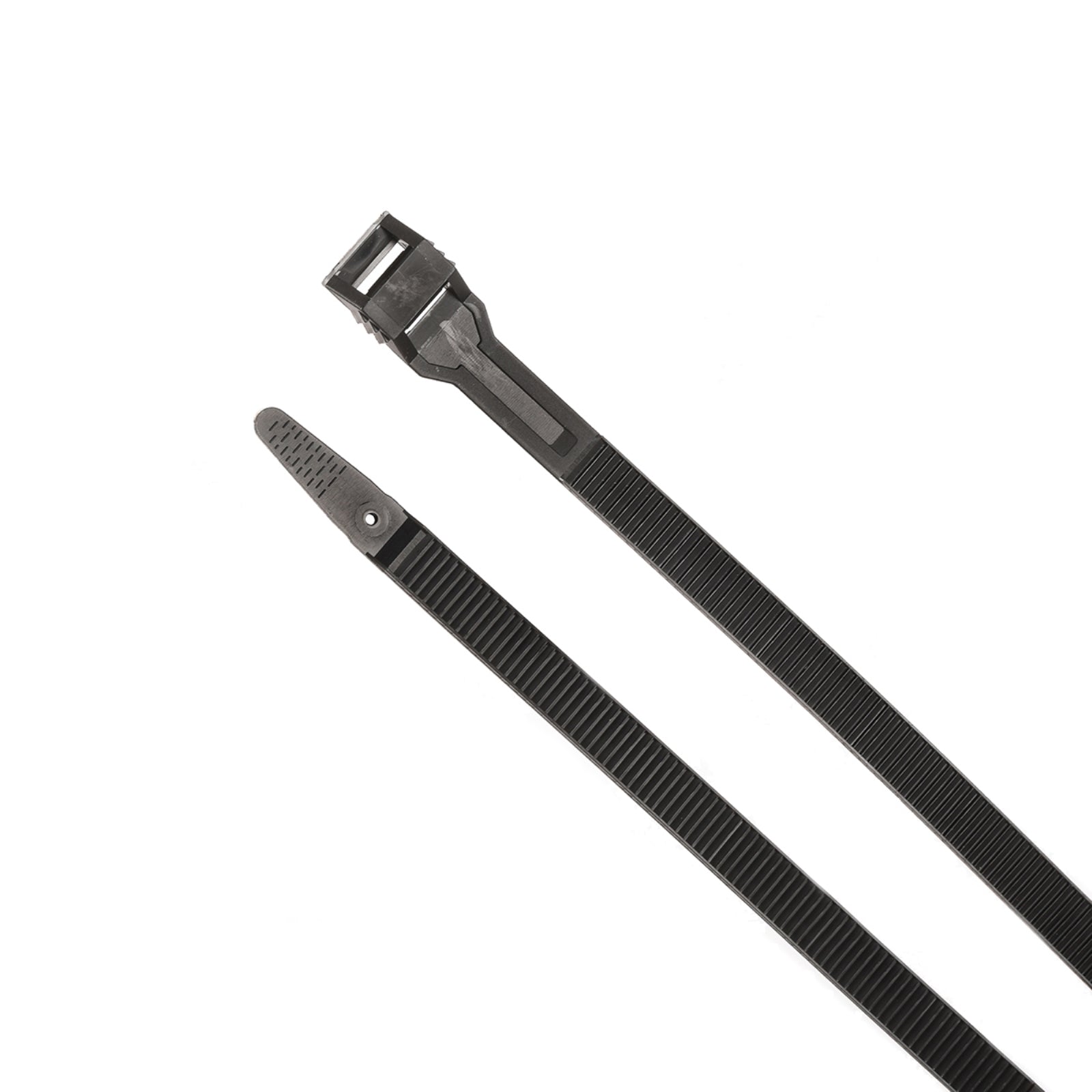 7-inch UV Resistant Black Low Profile Cable Tie, 40-lb Tensile Strength, 100-Pack