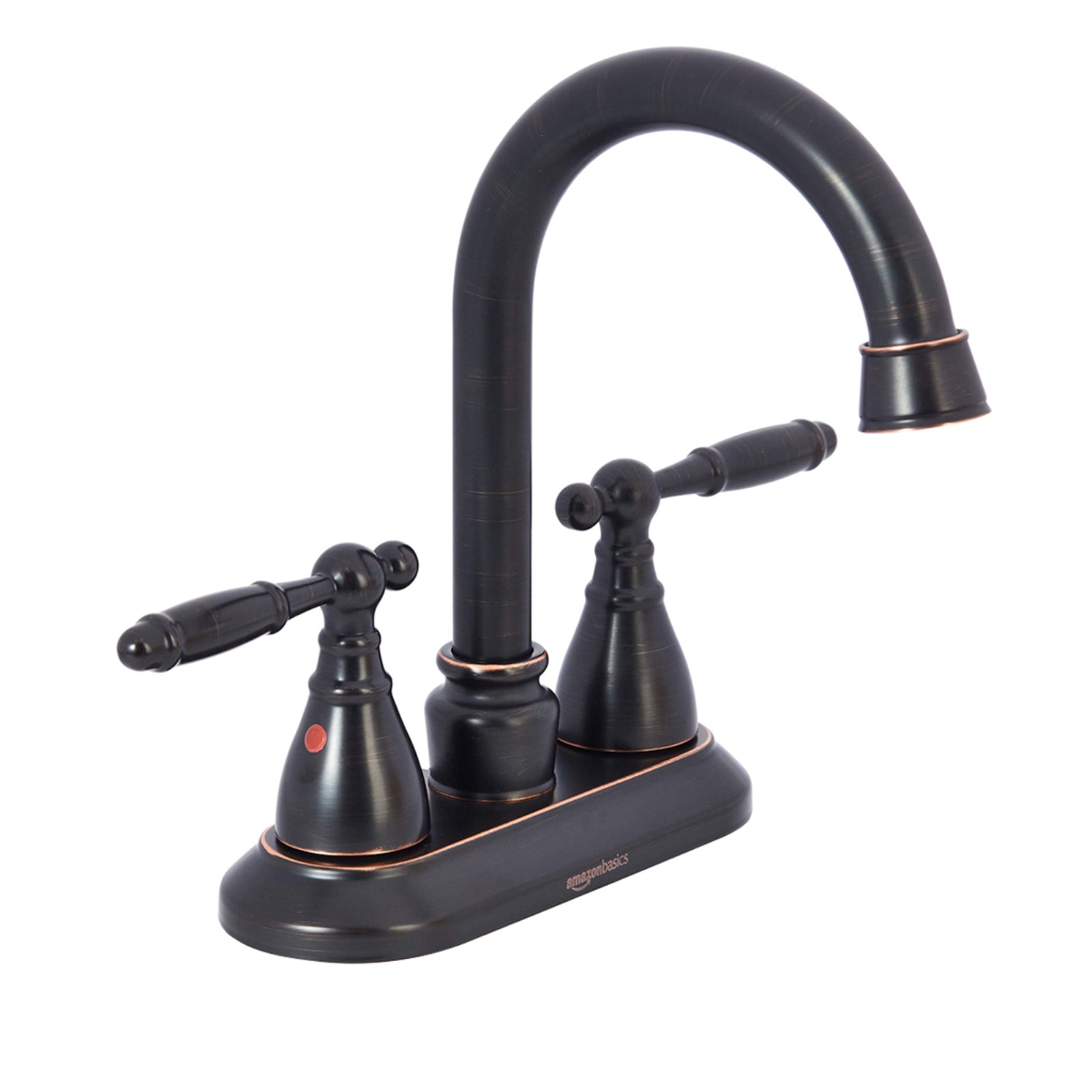 Traditional Two-Handle Long Spout 3-Hole Mount Basin Faucet-4-Inch, Oil-Rubbed Bronze