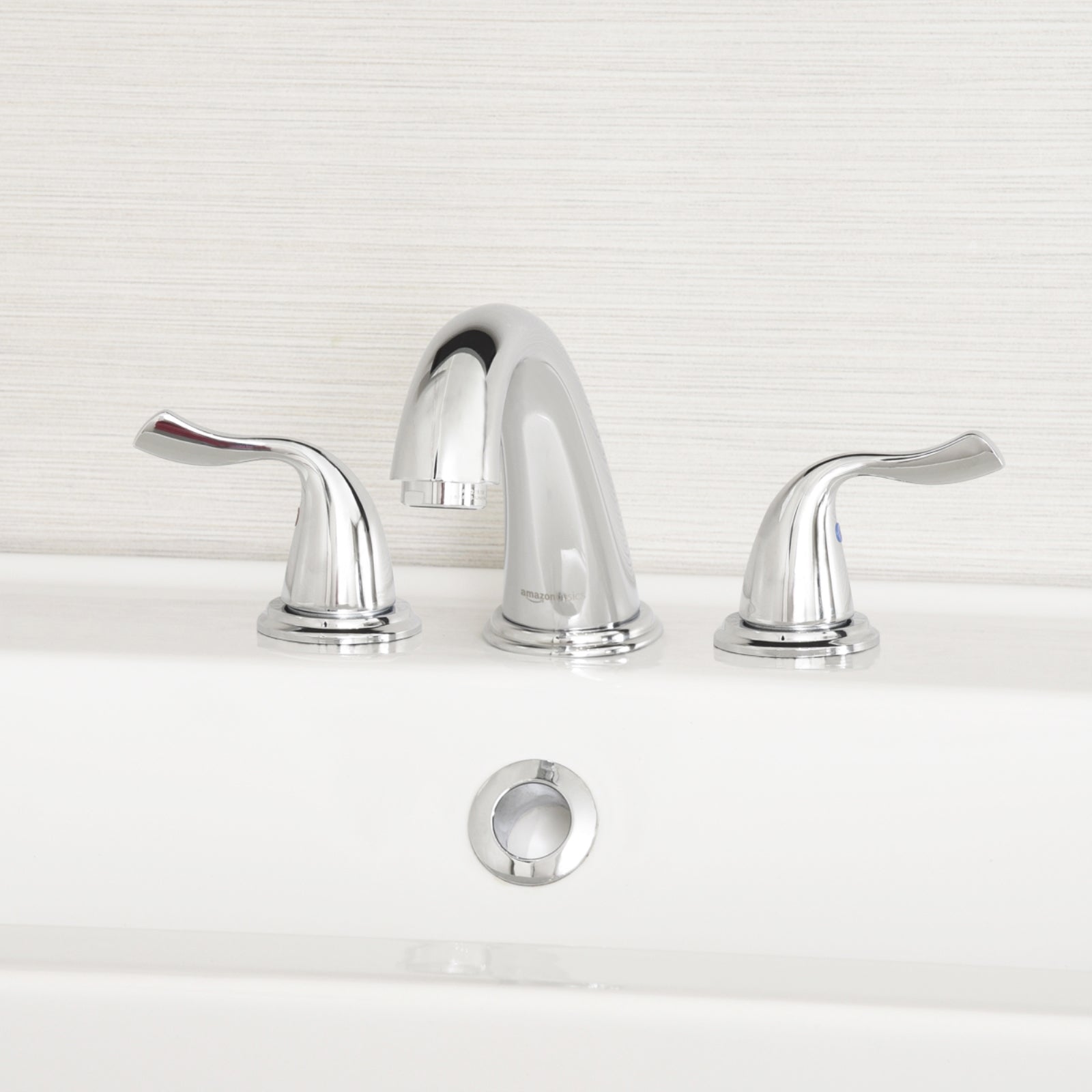 Two-Handle 3-Hole Mount 8-inch Bathroom Faucet, Polished Chrome