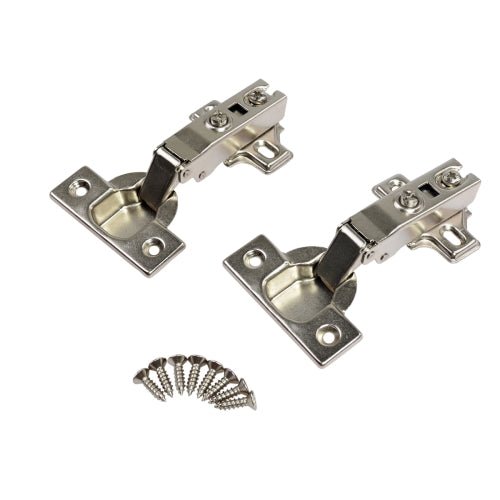 South Main Hardware 35mm Euro 110-Degree Nickel Plated Full Overlay Hinge (5-Pairs)