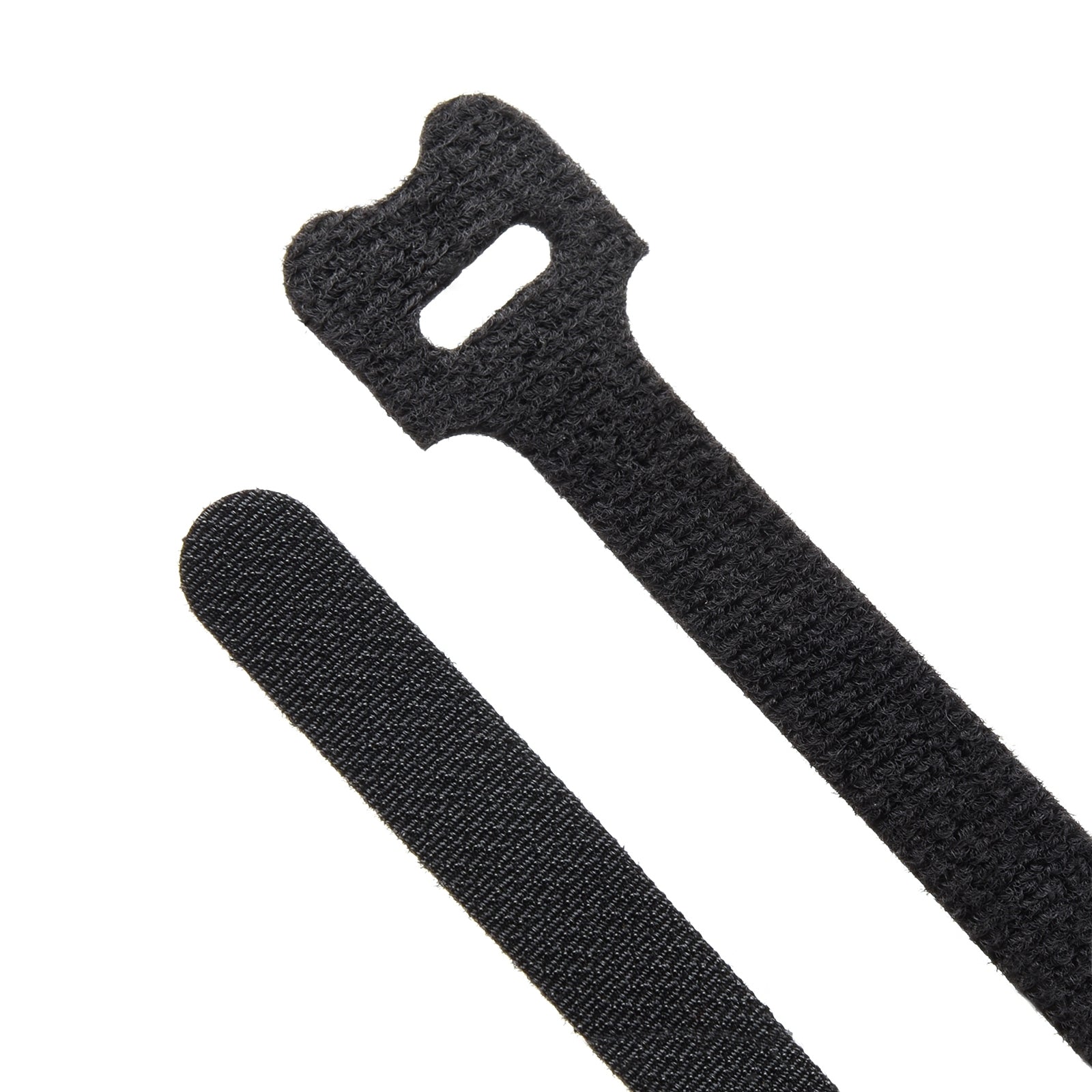 8-inch Black Hook and Loop, 5.6-lb Tensile Strength, 10-Pack