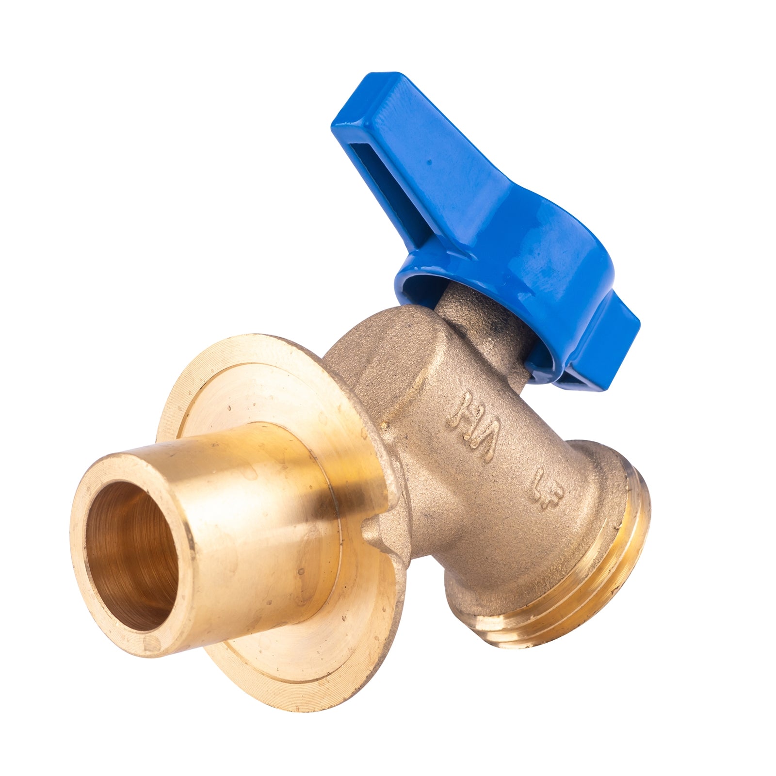 Hausen 1/2-inch or 3/4-inch Spigot Sweat x 3/4-inch MHT (Male Hose Thread) Brass Sillcock Valve with 1/4-Turn Lever Handle Shutoff; cUPC Certified, Compatible with Standard Garden Hoses, 1-Pack