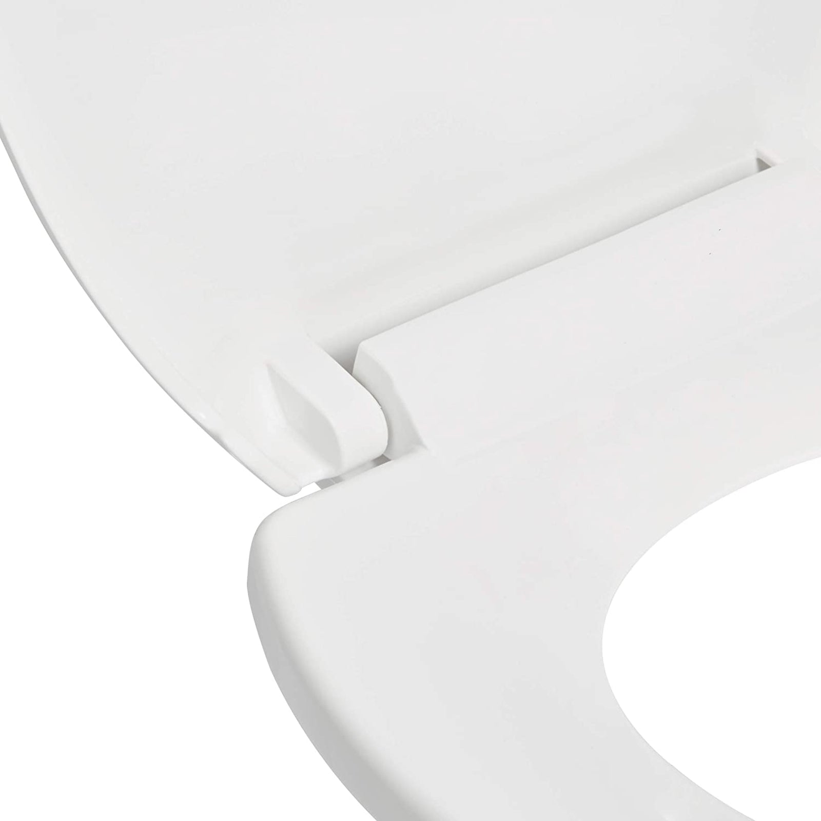 Hausen Soft-Close Replacement Toilet Seat with Durable Plastic Construction, Easy Top-Mount Installation with Hardware Included, Elongated-Shape, White, 2-Pack