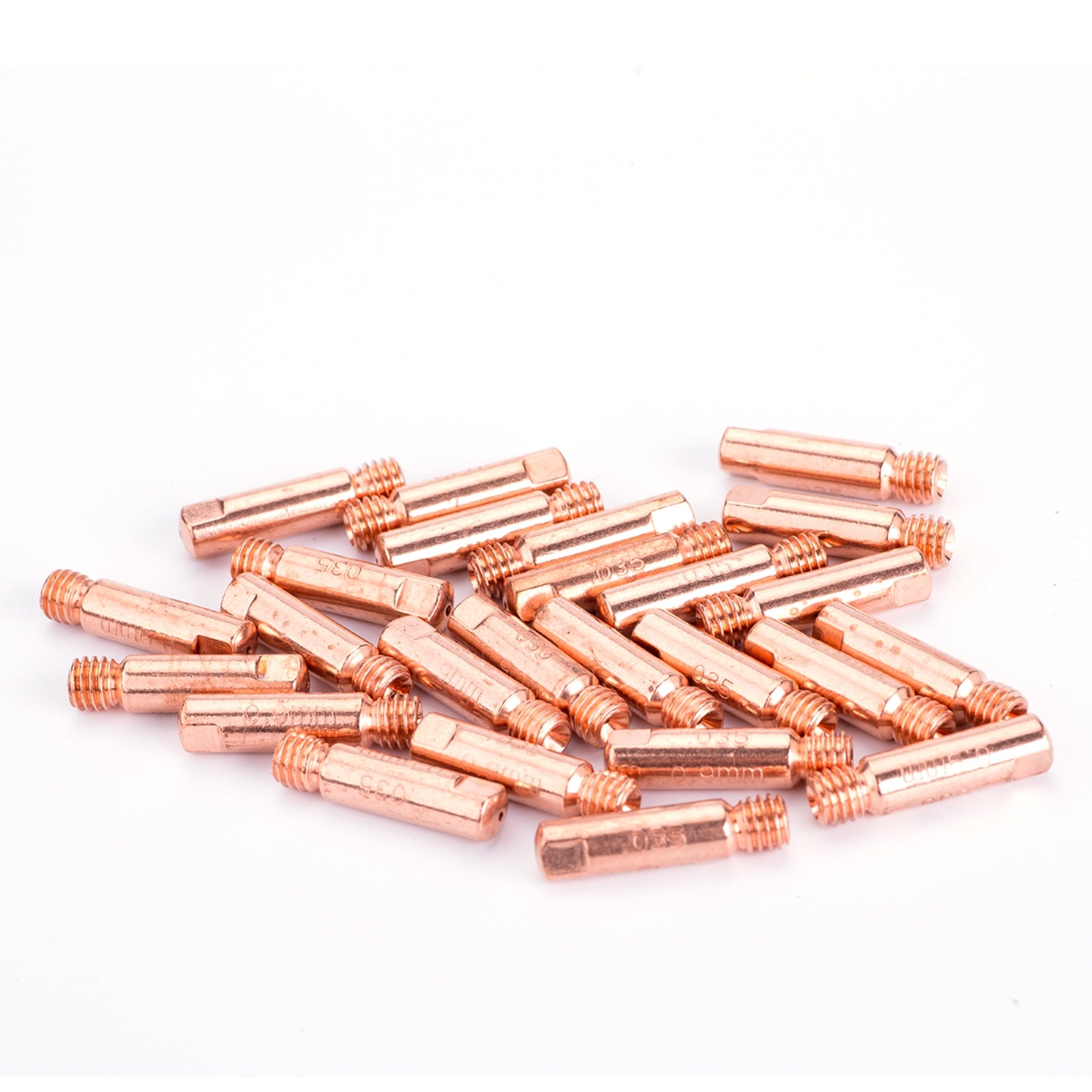 WeldForce 0.035-Inch Copper Wire Feed Welder Contact Tips; Provides Electrical Conductivity; Compatible with Solid and Flux Cored Welding Wires, 25-Pack of 0.035-Inch MIG Welding Contact Tips