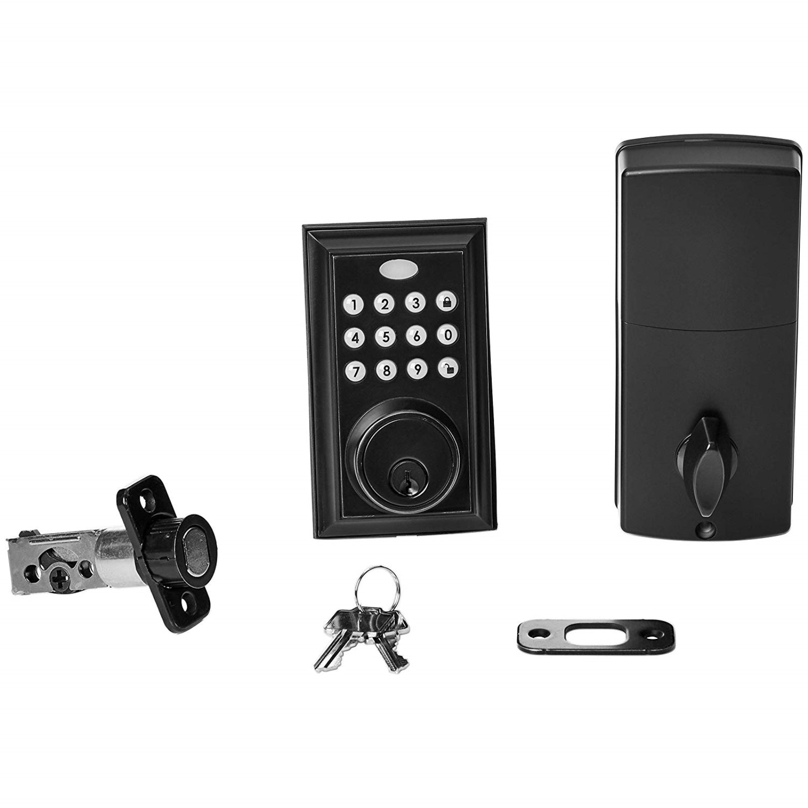 South Main Hardware Electronic Deadbolt Door Lock, Traditional, Oil Rubbed Bronze