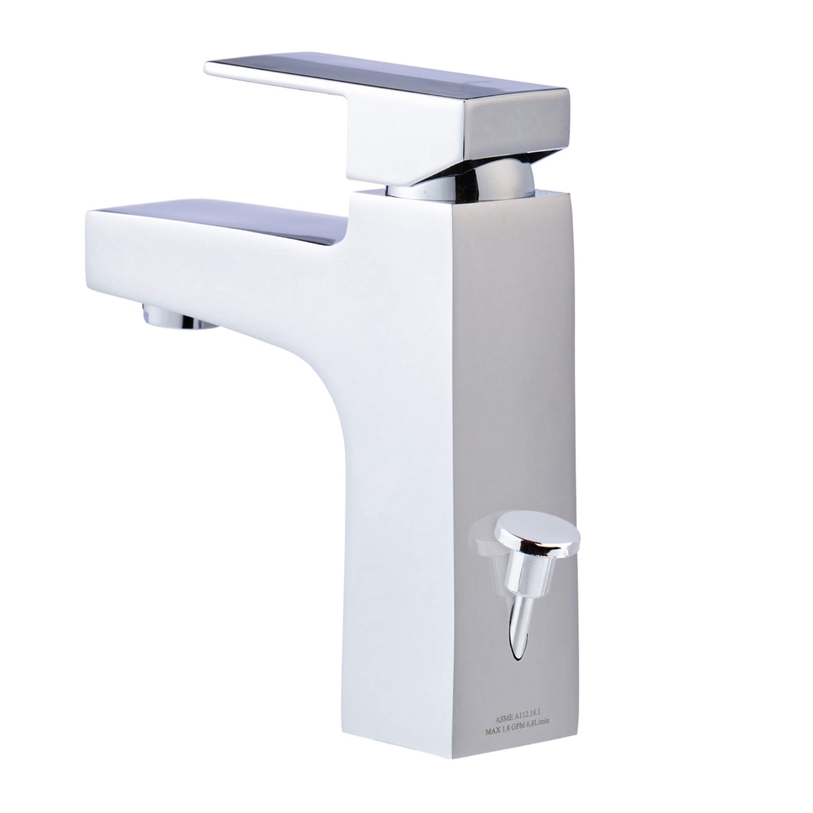 Single-handle Straight Bathroom Faucet, Polished Chrome