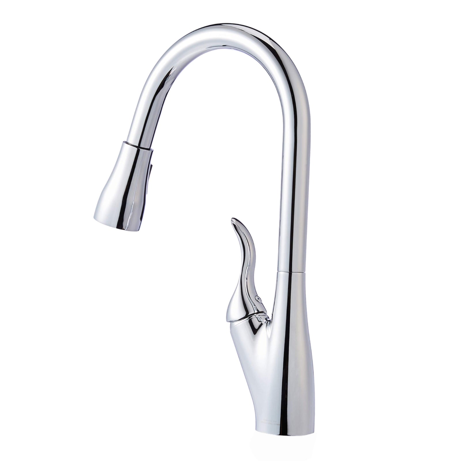 Single-Handled Kitchen Pull-Down Sprayer Faucet, Polished Chrome