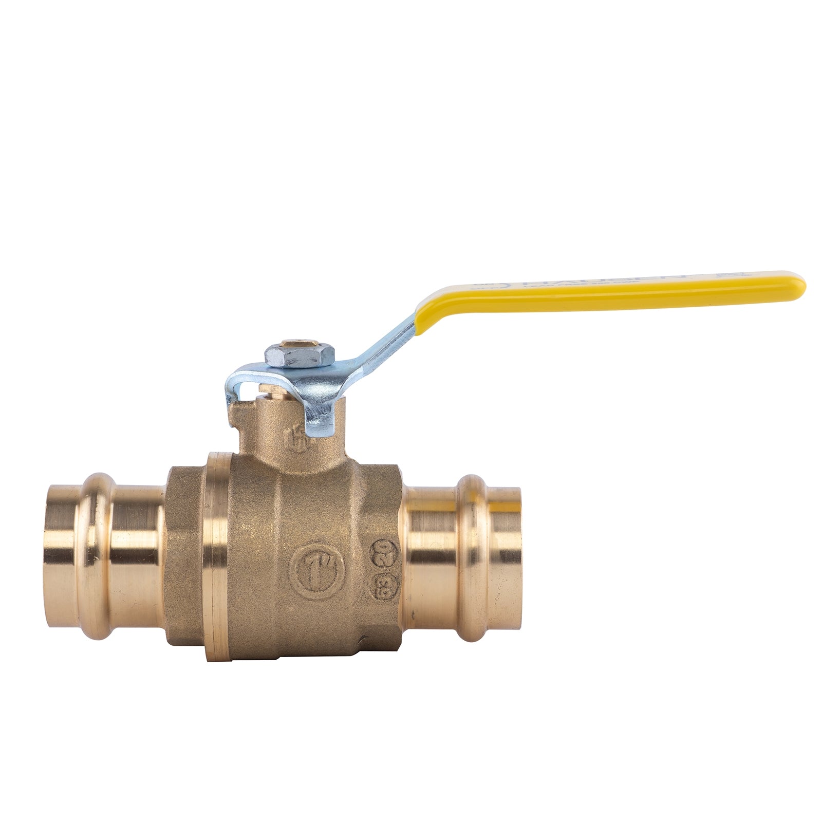 Hausen 1-inch Single O-Ring Press Ball Valve; Lead Free Forged Brass; Blowout Resistant Stem; For Use in Potable Water Distribution Systems, Hydronic Heating and Chilled Water, 5-Pack