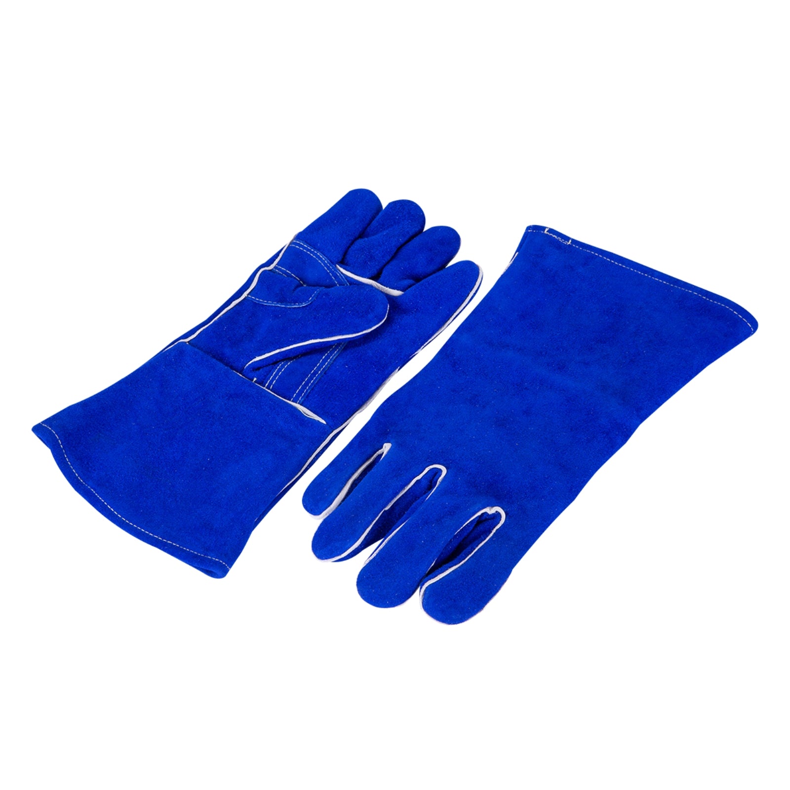 WeldForce Premium Leather-Lined Welding Gloves - Blue