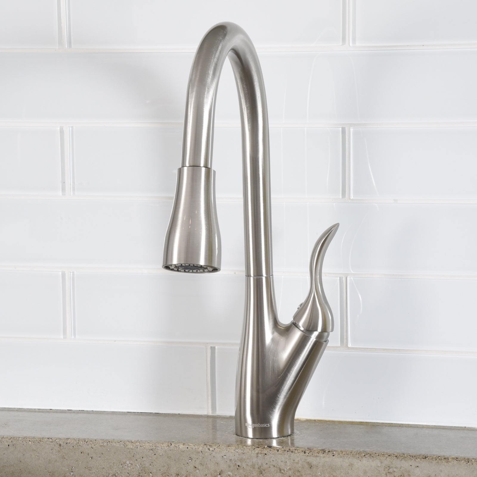 Single-Handled Kitchen Pull-Down Sprayer Faucet, Satin Nickel