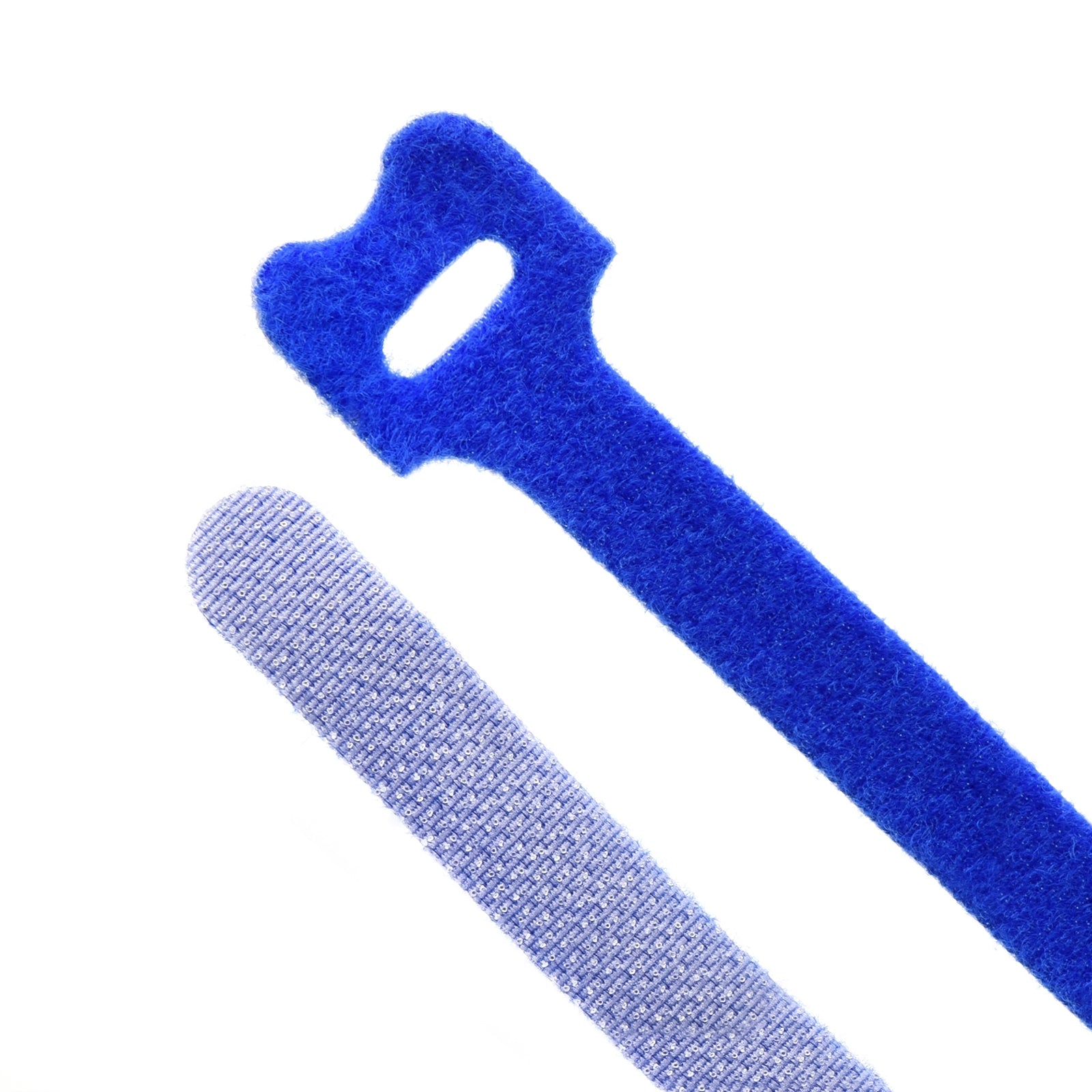 8-inch Blue Hook and Loop, 5.6-lb Tensile Strength, 100-Pack