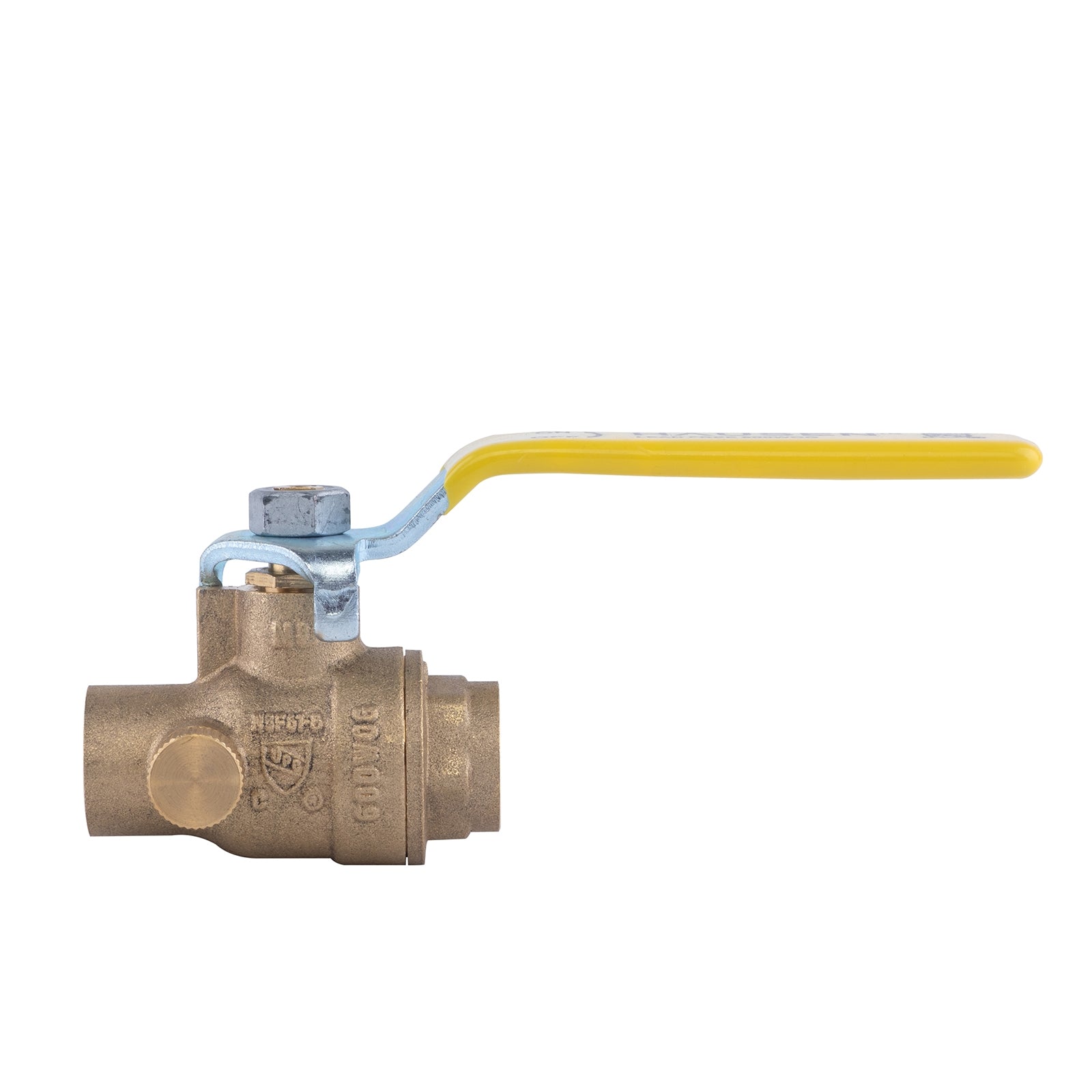 Hausen 1/2-inch Sweat x 1/2-inch Sweat Full Port Brass Ball Valve with Drain; Lead Free Forged Brass; Blowout Resistant Stem; For Use in Potable Water, Oil and Gas Distribution Systems, 5-Pack