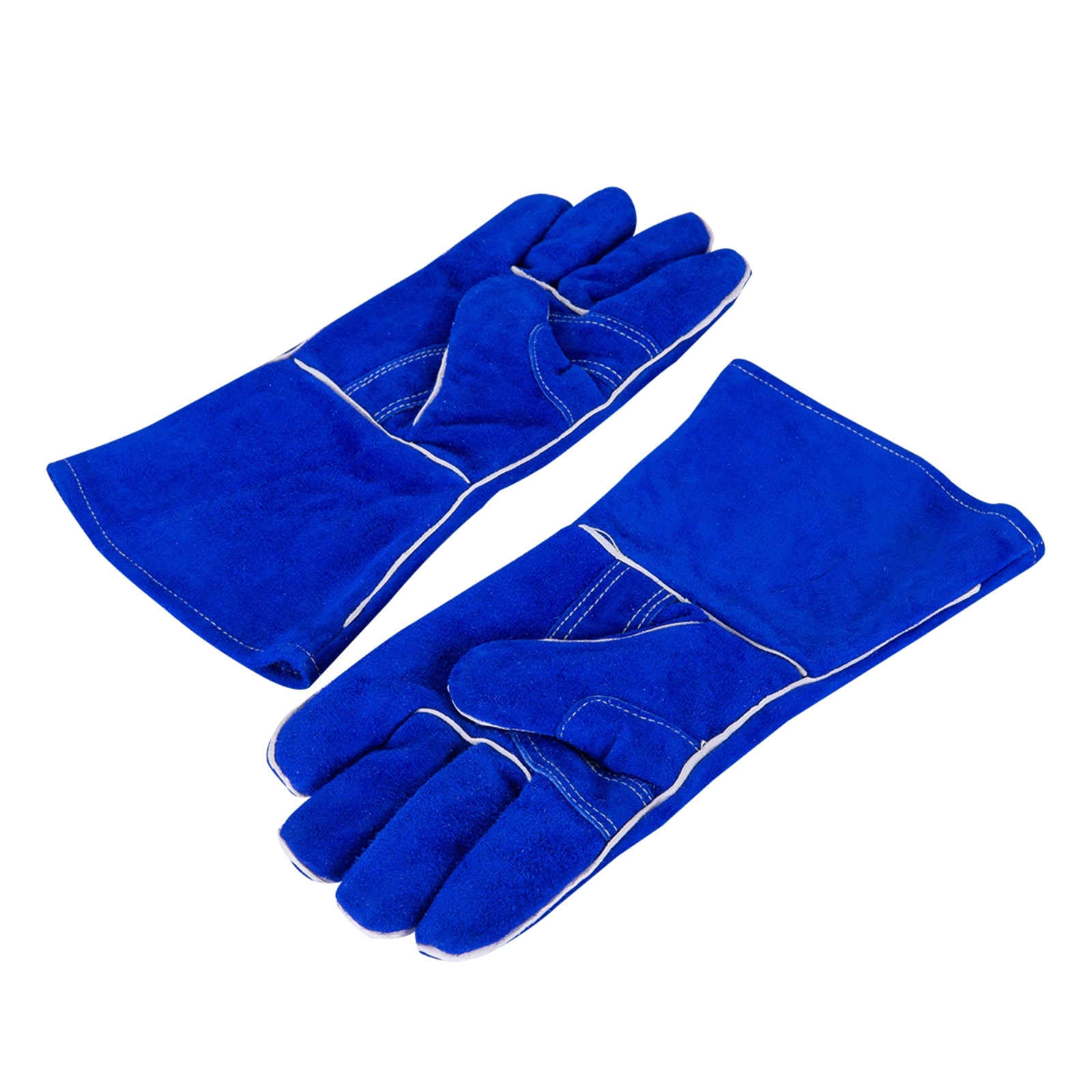 WeldForce Premium Leather-Lined Welding Gloves - Blue