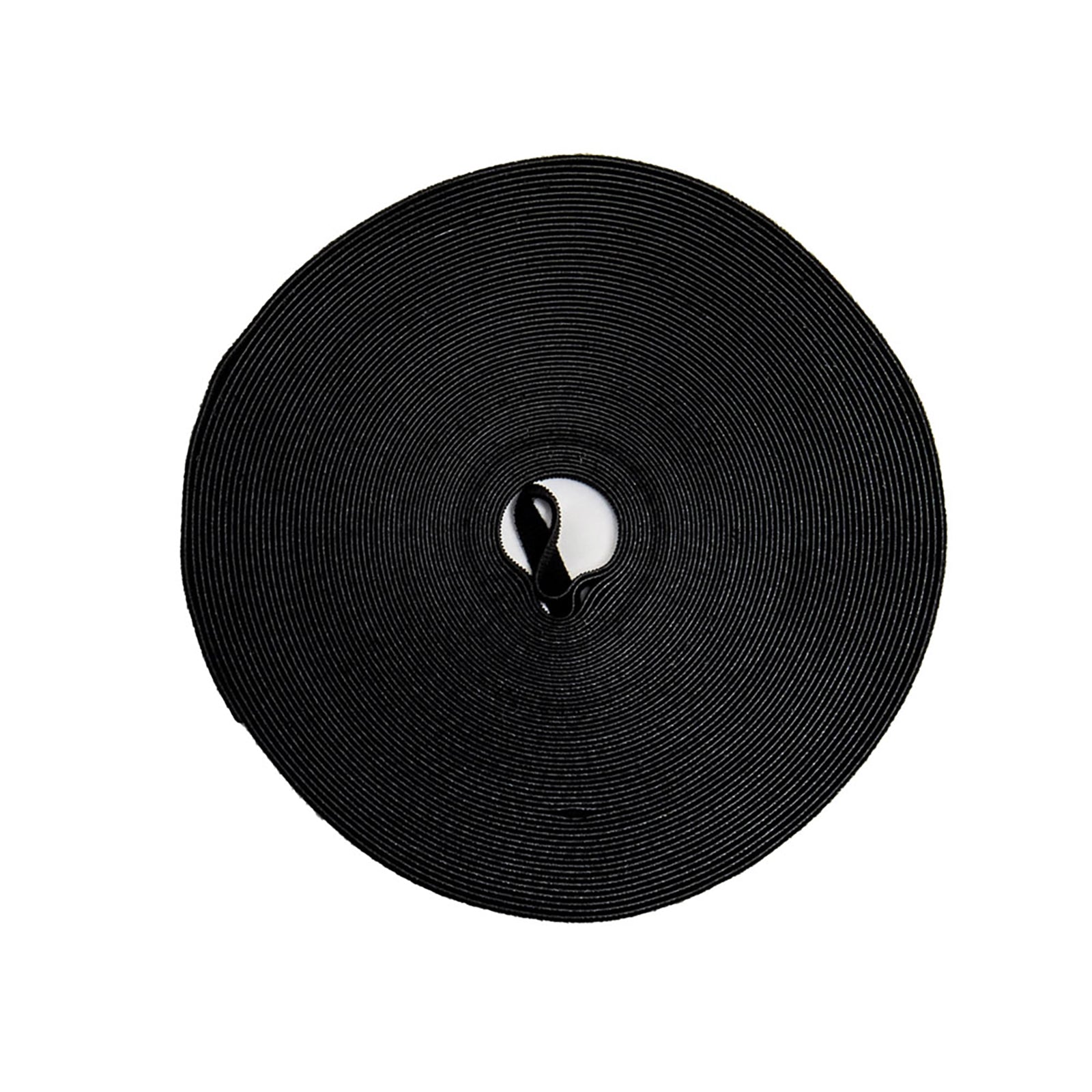 3/8-inch Black Hook and Loop, 5.6-lb Tensile Strength, 25 Yards